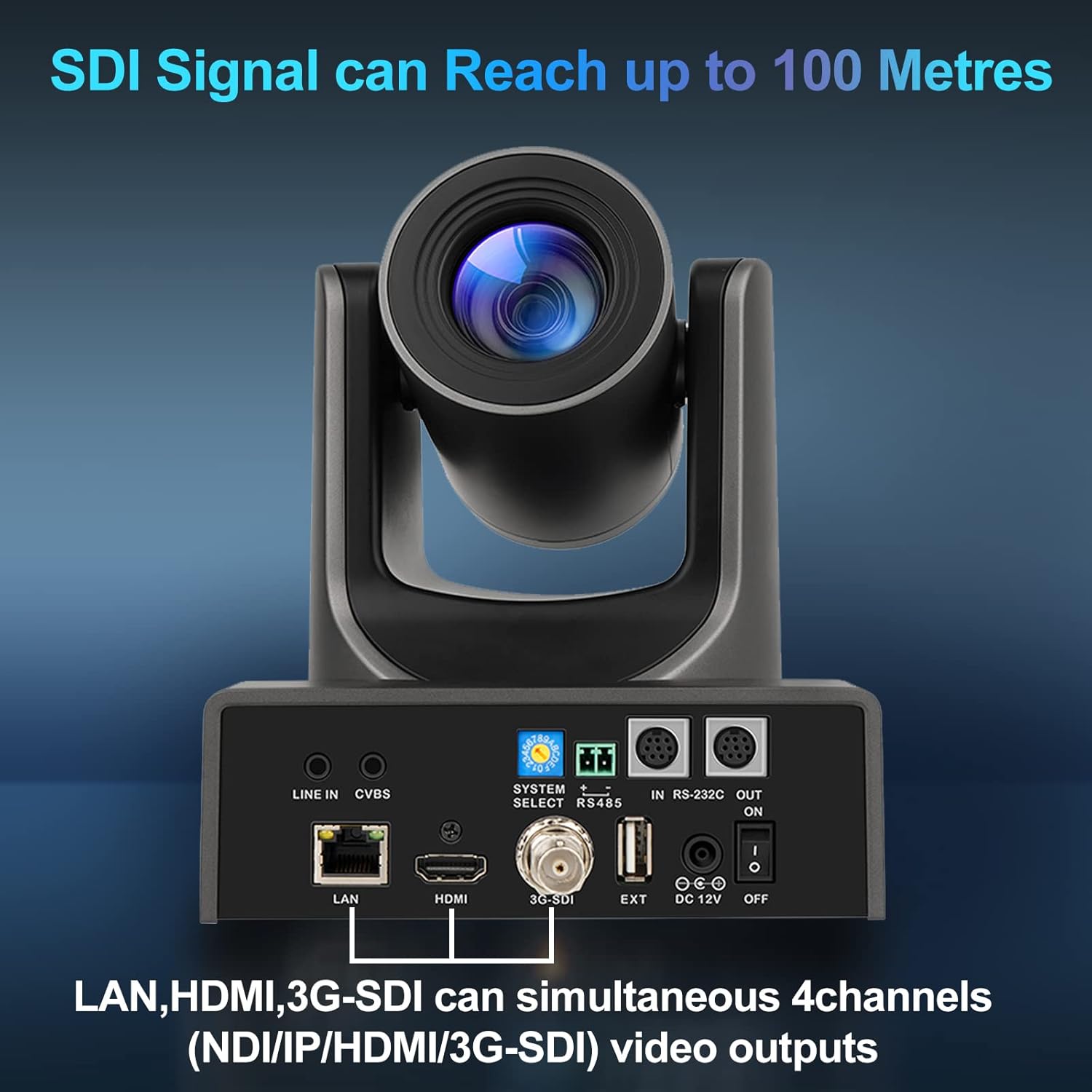 NDI PTZ Camera, PTZ Camera with 20X Optical Zoom 1080p Live Streaming for Church, Conference and Live Production, HDMI PTZ Camera,Video Conference