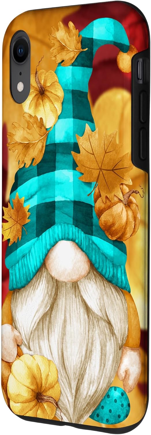 iPhone XR Buffalo Plaid Gnomie – Accesorios de otoño con funda de gnomo de otoño