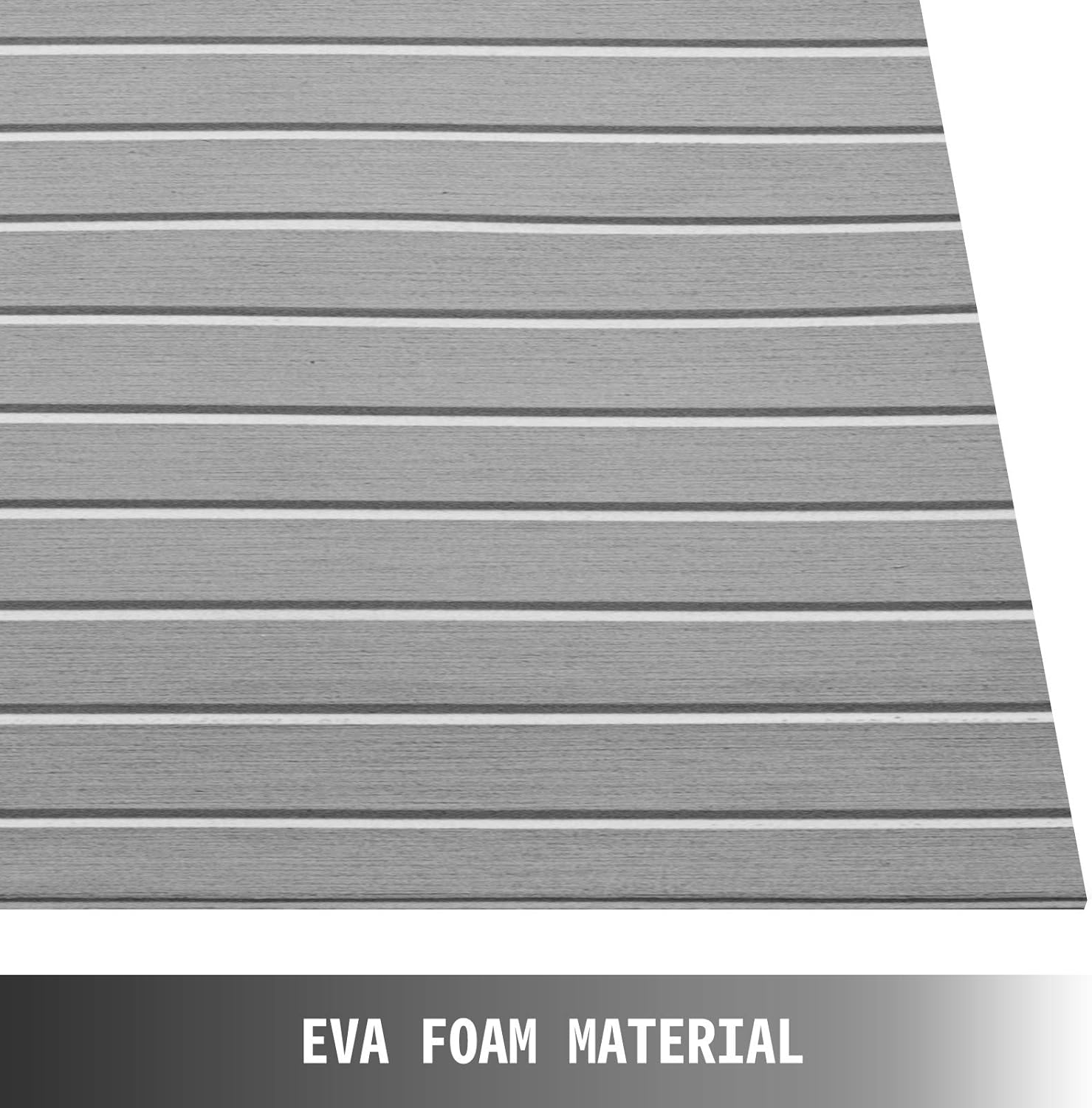 Happybuy Hoja de espuma EVA para cubierta de lancha de teca sintética de 0.236 pulgadas de grosor, antideslizante, autoadhesiva para yates marinos,