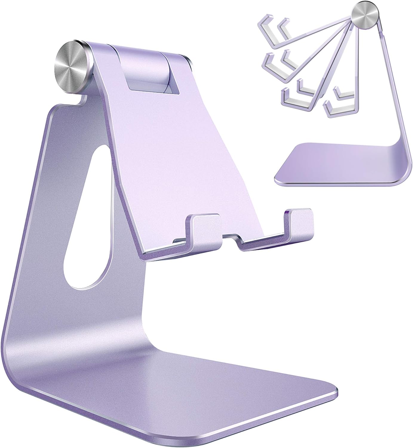 CreaDream Soporte ajustable para teléfono celular, soporte para teléfono, cuna, muelle, soporte, soporte de escritorio de aluminio compatible con