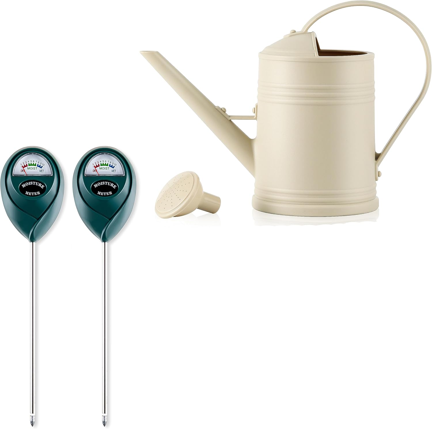 Medidor de humedad del suelo para plantas de interior, pequeña regadera para plantas de interior
