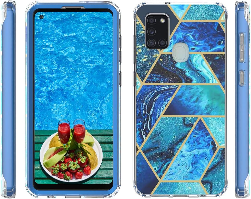 Jelly Galaxy A21S – Funda protectora de cuerpo completo antiarañazos para Samsung Galaxy A21S (no es compatible con Galaxy A21) con diseño de