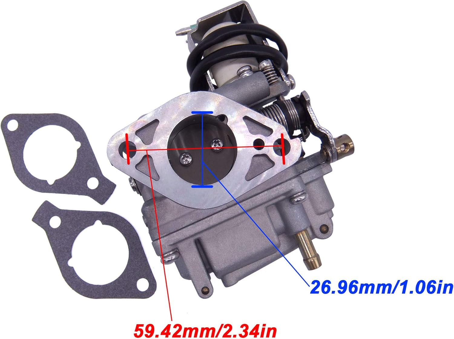 SouthMarine Motor de barco 6AH-14301-00 6AH-14301-01 carburador Assy y 6AH-13646-00 juntas (2 piezas) para motor fuera de borda Yamaha 4-Stroke F20
