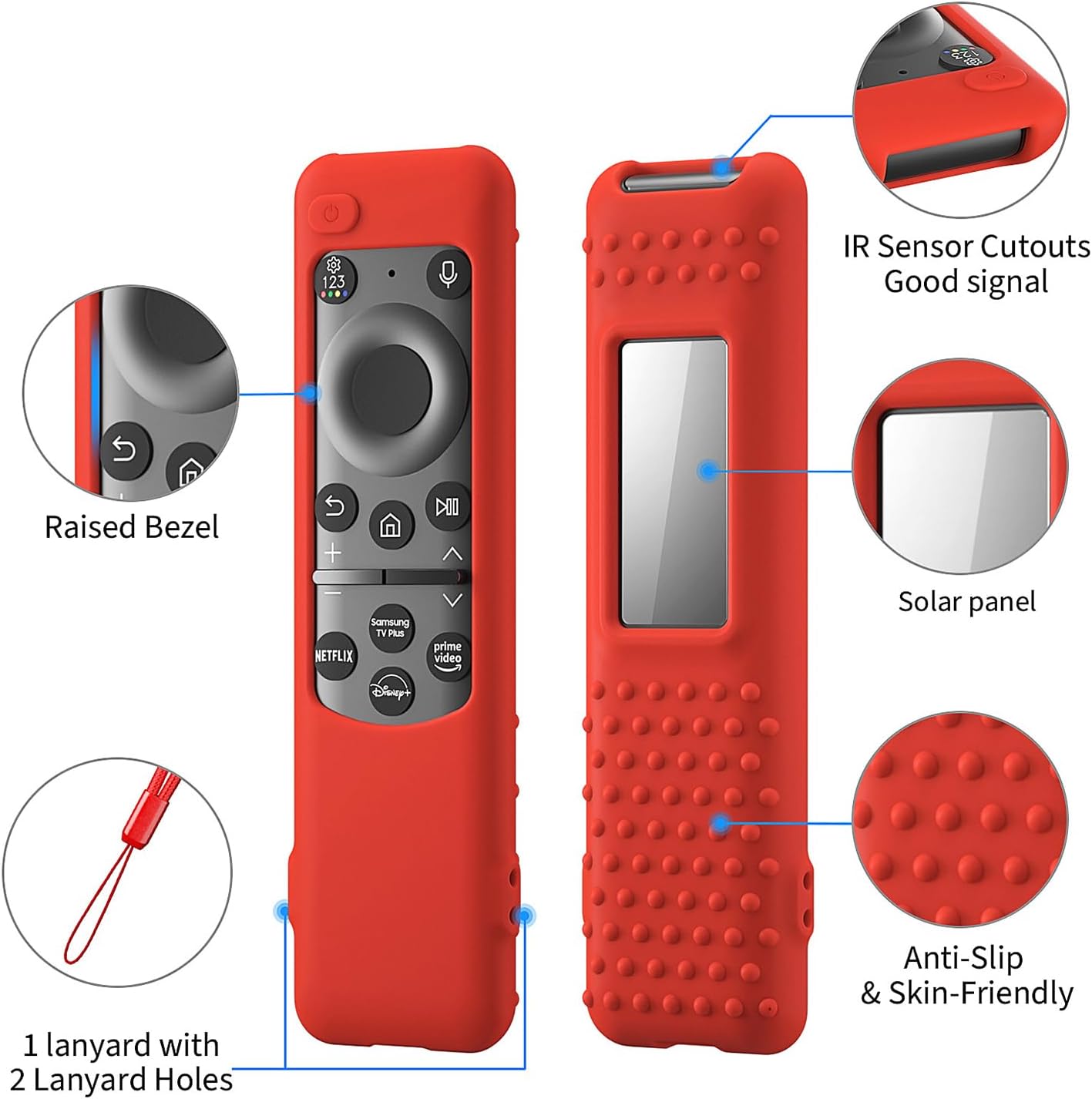 2023 Samsung Smart TV Solar Remote BN59-01432 BN59-01436B BN59-01392B TM2360E TM2360F Silicone Protective Cover with Lanyard(Mint Green)