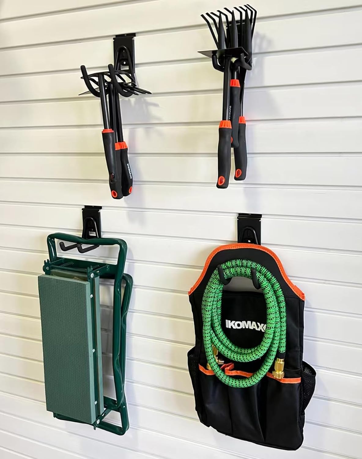 Ganchos Garge para Slatwall, accesorios antideslizantes para Slatwall, ganchos y colgadores resistentes para Slatwall, organizador de herramientas