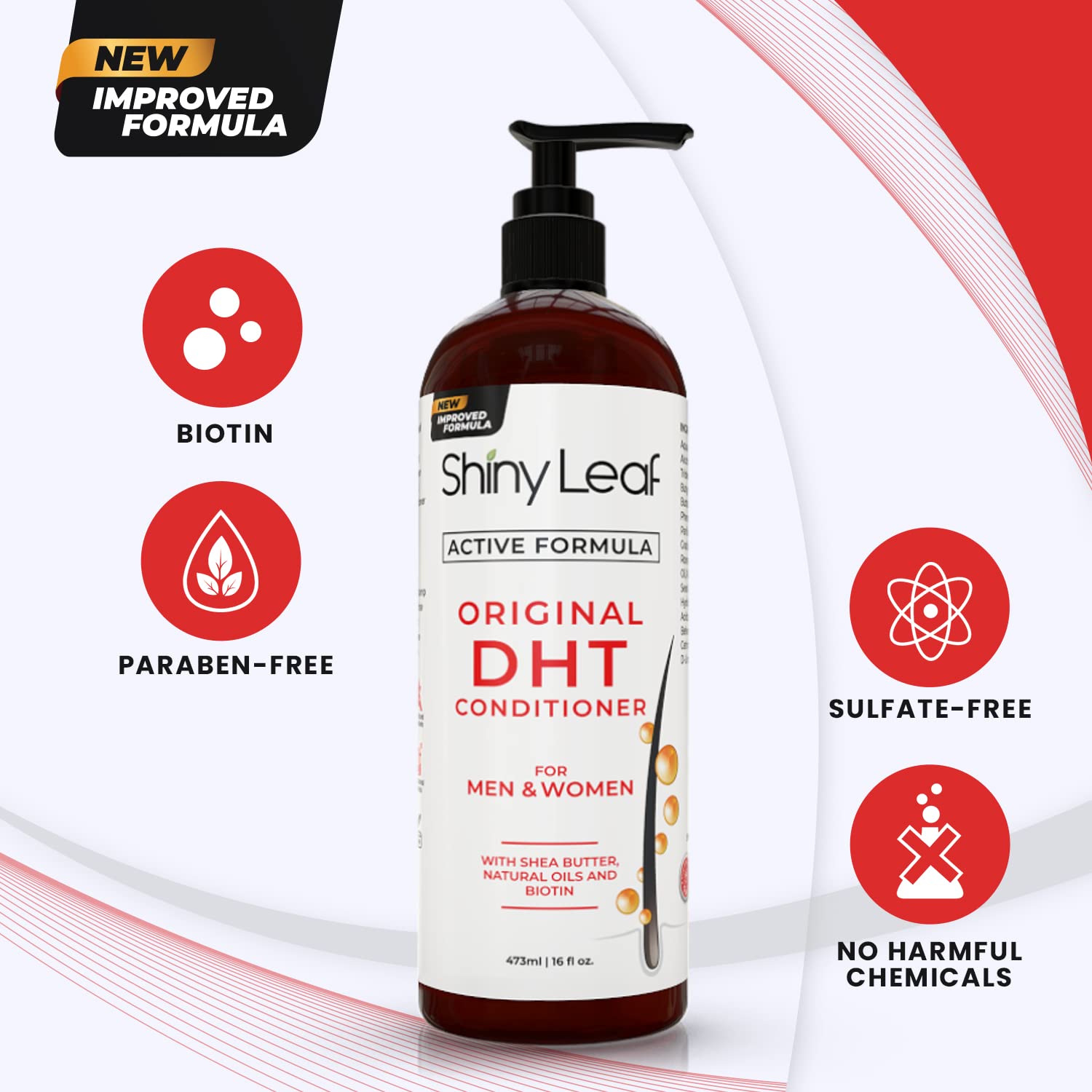 DHT – Acondicionador bloqueador con aceite de hoja de romero para el crecimiento del cabello, cabello más suave y liso, sin parabenos ni sulfatos,