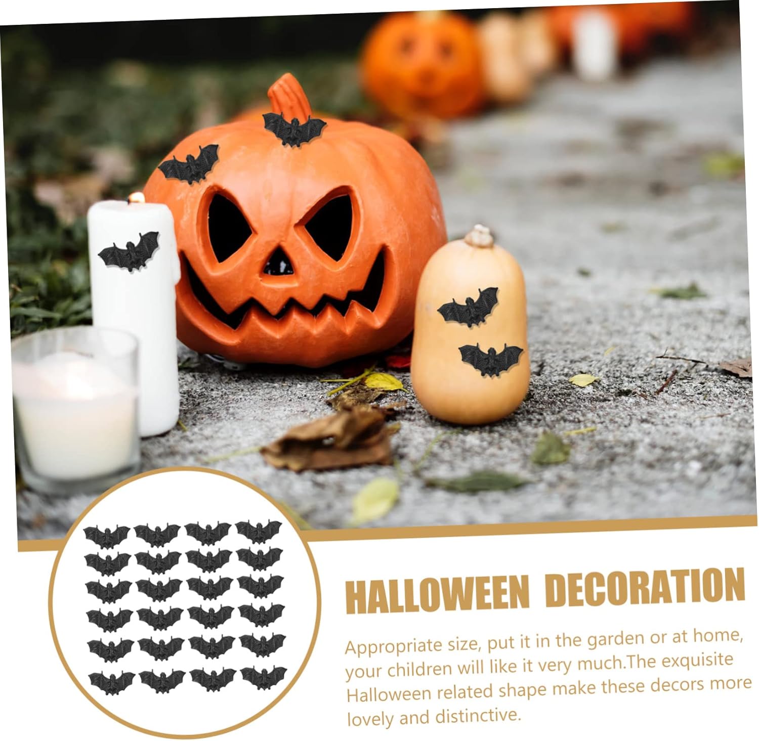 500 piezas de mini murciélago micro estatuilla de jardín, bonita decoración de Halloween, murciélagos falsos realistas, juguete de murciélago