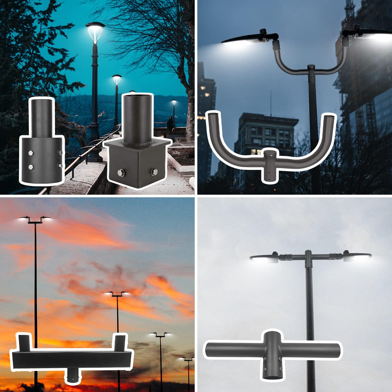 Adapte Tenon – Poste redondo para postes redondos de 4 pulgadas, soporte de cuerno de toro montado en un montador deslizante de 2.38 pulgadas, poste