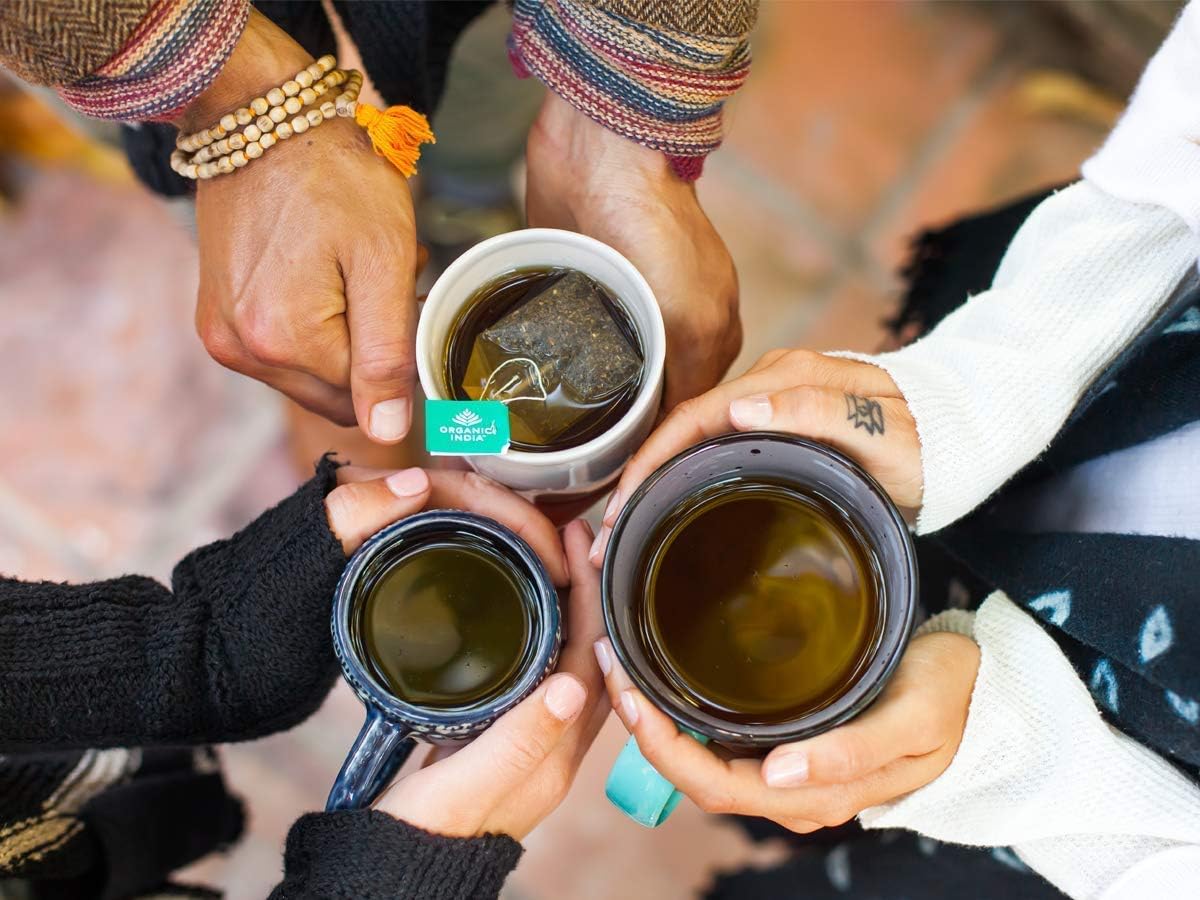 Organic India – Té orgánico de Tulsi, té de hierbas, 18 bolsas de infusión. paquete de 6