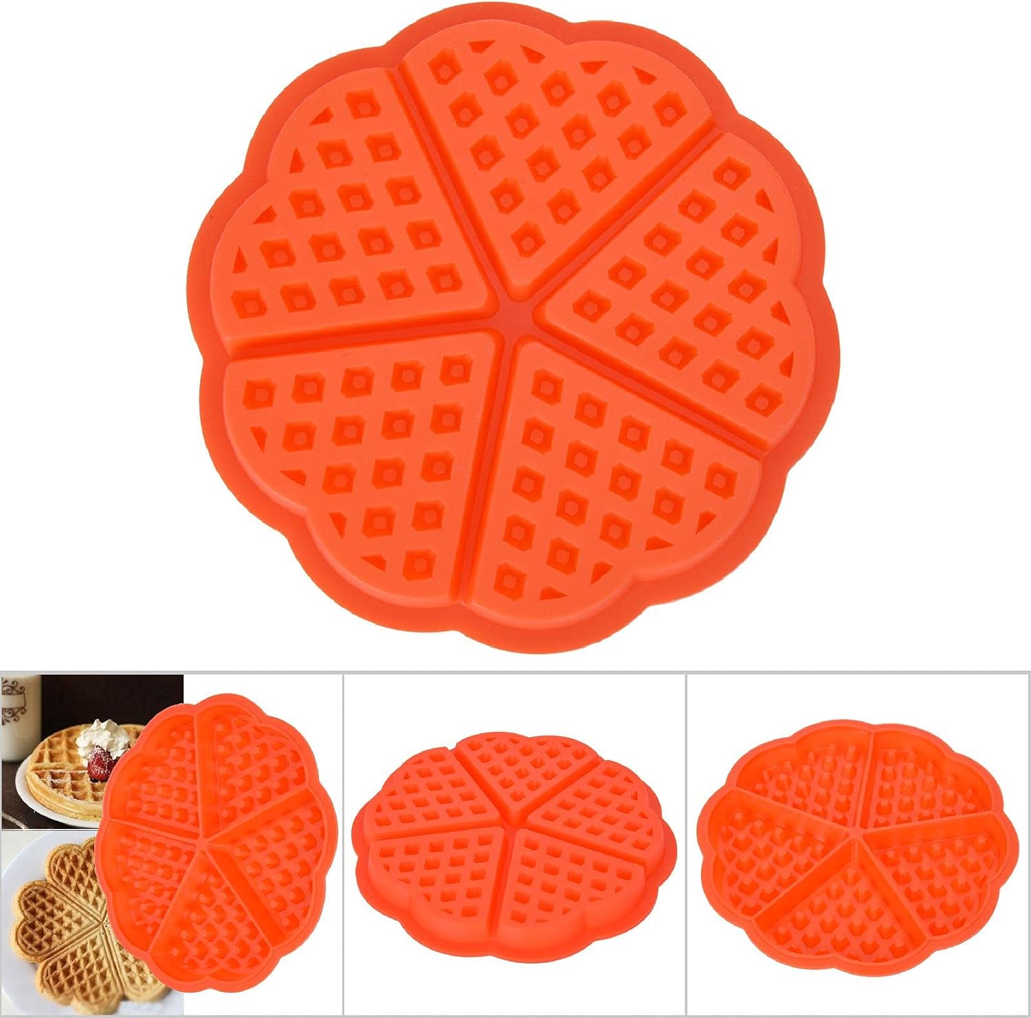 Waffles Nestle hace molde Cavity Molding para juegos de utensilios para hornear (forma de corazón)