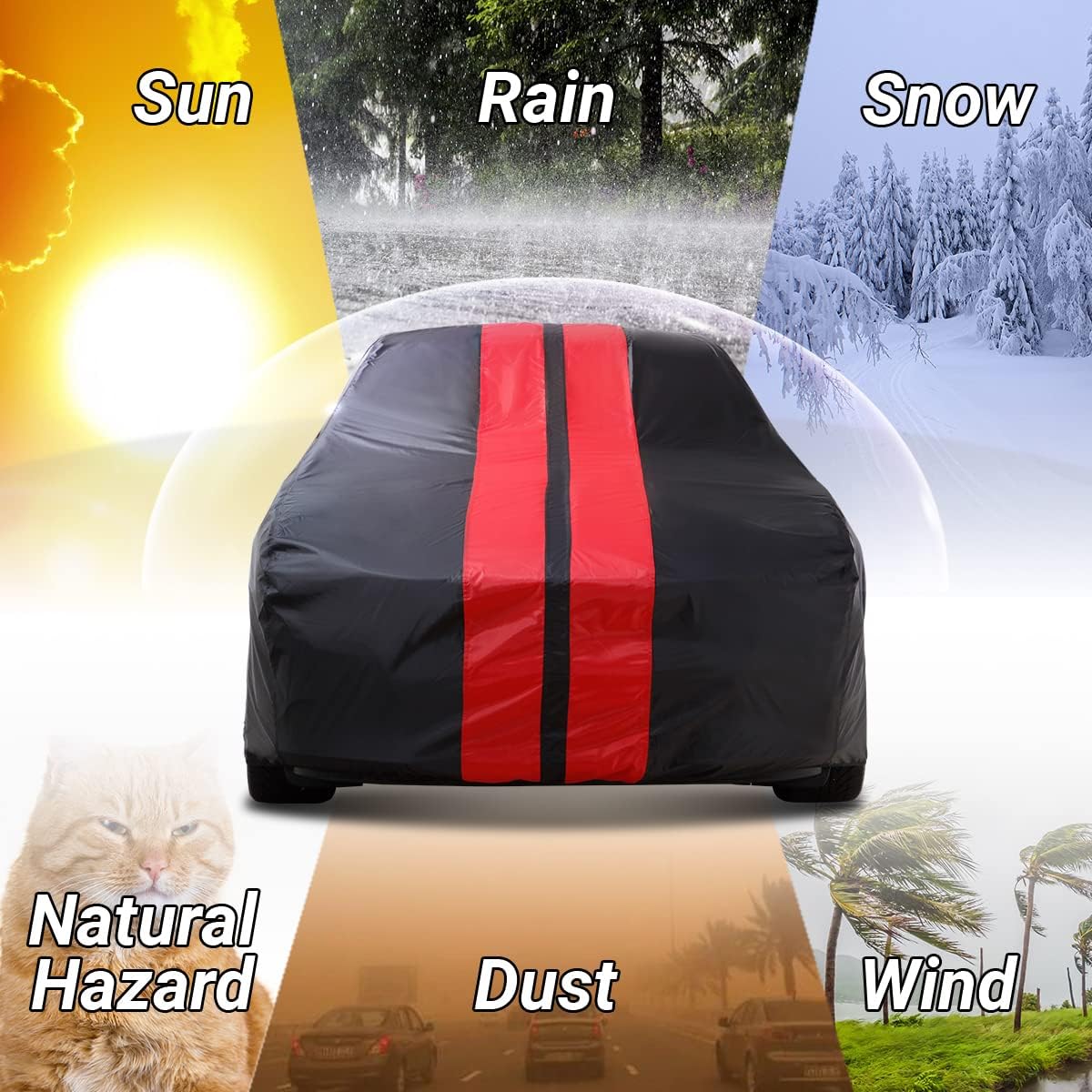 iCarCover Funda premium Plus para automóvil para Chevy El Camino 1973-1977, impermeable, para todo tipo de clima, lluvia, nieve, sol, granizo,