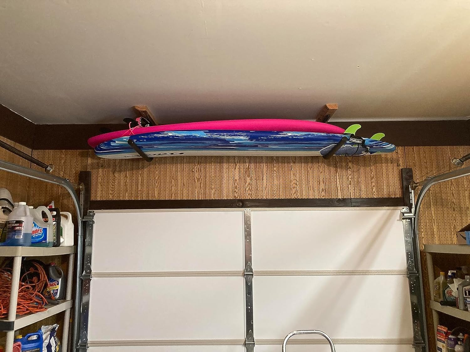 HUIMENG – Estante de almacenamiento para tablas de surf para techo y pared, estante para tabla de surf o SUP para tablero interior y garaje