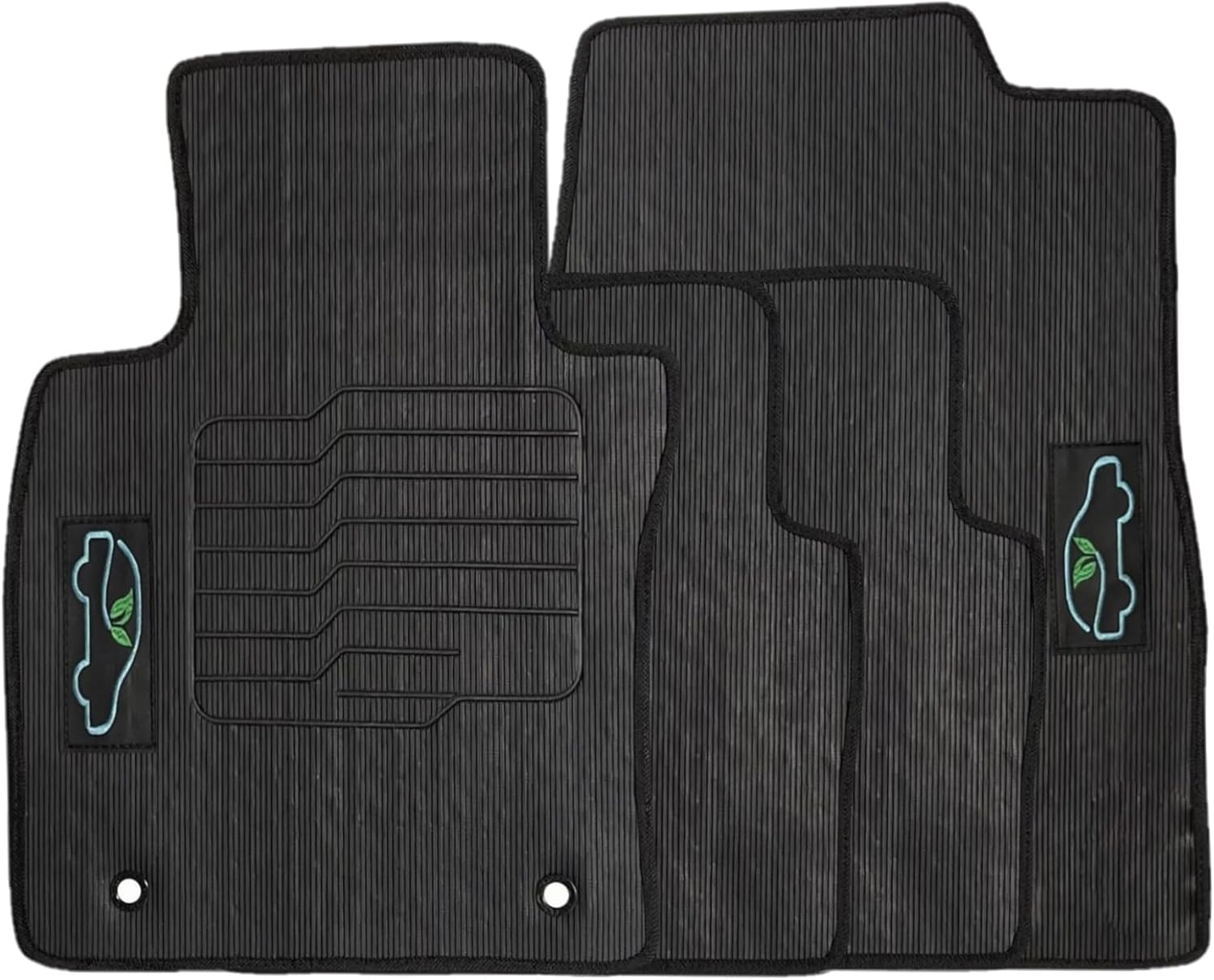 ecoMats Alfombrillas para todo tipo de clima para Mazda 3, CX-3 y Mazda CX-30 de 2019 a 2023, delanteras y traseras, color negro, cerraduras de