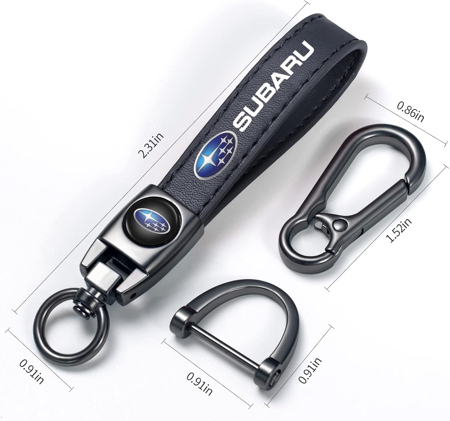 Llavero de cuero genuino para automóvil, accesorios para colgar en el automóvil, compatible con Subaru Forest Outback Empire Traditional Crosstrek