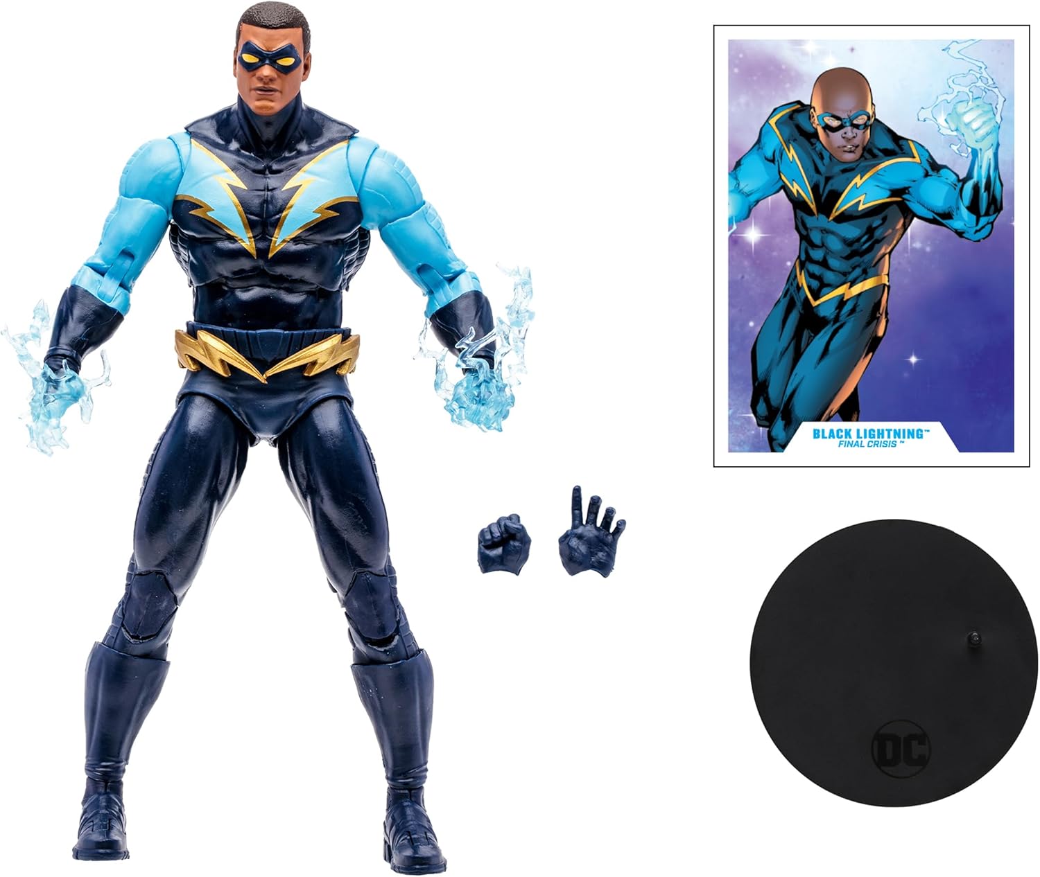 DC Multiverse Final Crisis Figura de acción exclusiva de 7 pulgadas – Black Lightning Gold Label