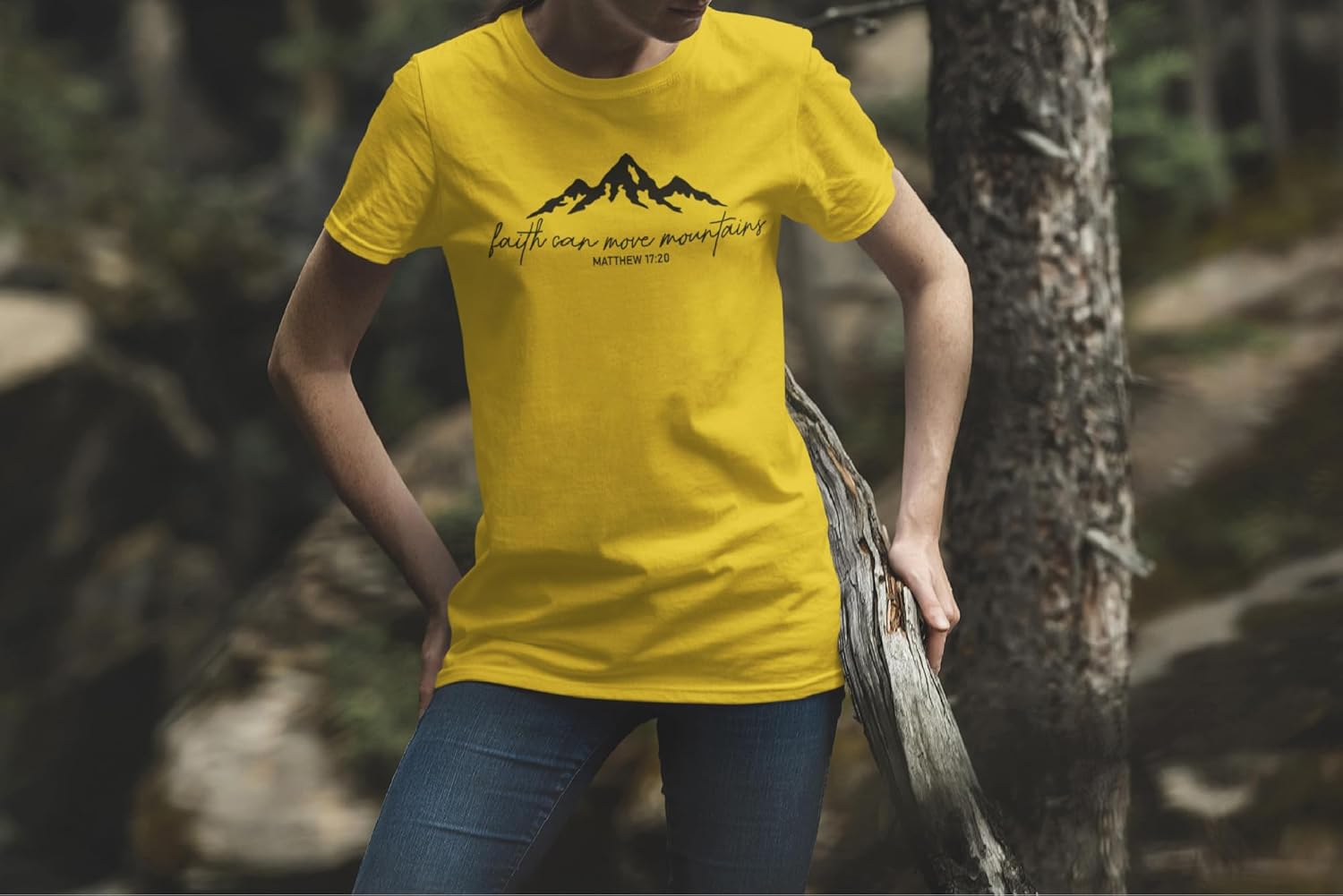 Faith Can Move Mountains Shirt, Religious Christian Gift, Vertical Cross Jesus Love and Grace Shirt, Faith Shirt, Gift For Her, Gift For Mom