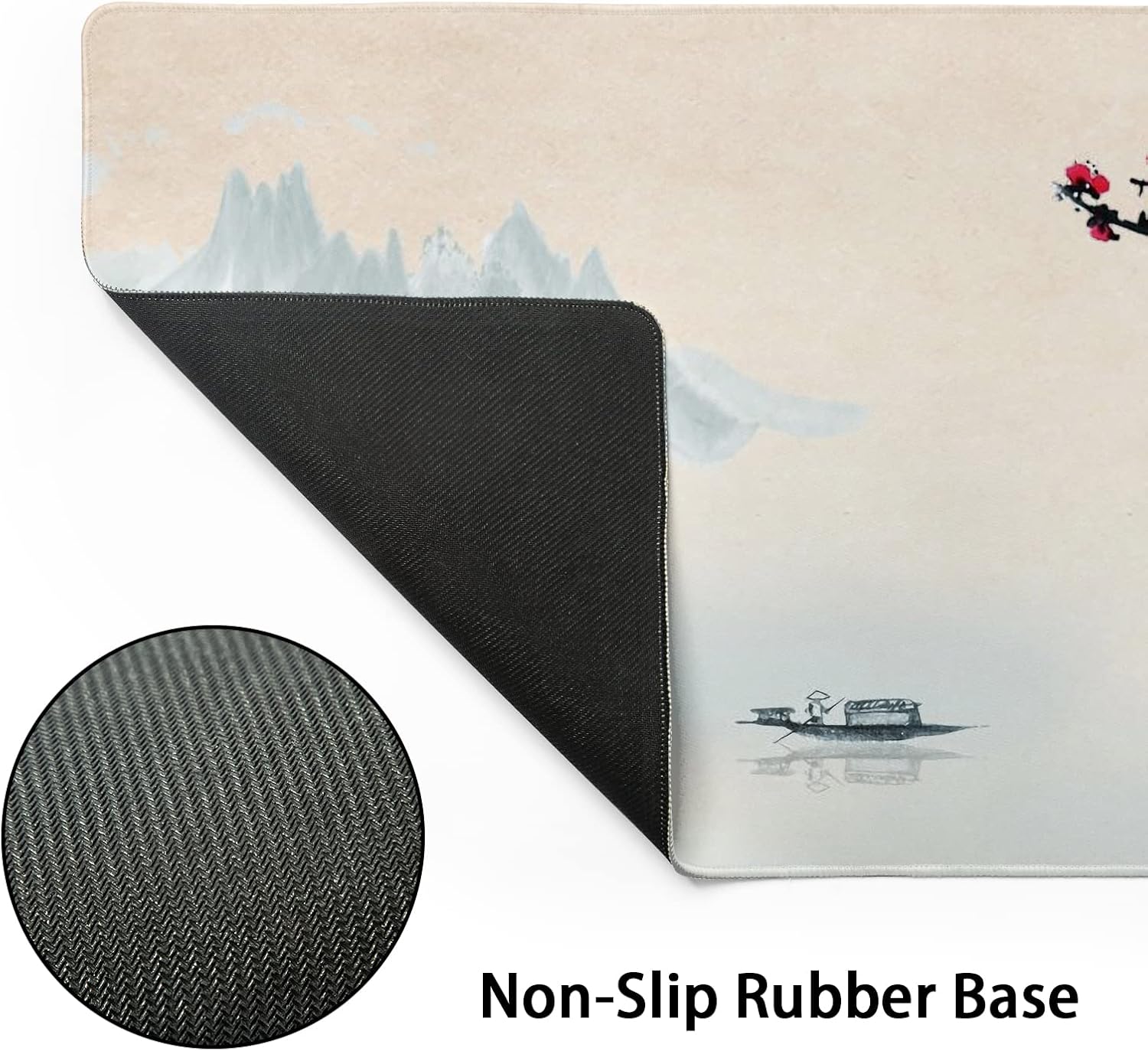 Sakura – Alfombrilla de mouse grande para videojuegos, tamaño XXL, diseño de flor de cerezo, base de goma antideslizante de 35.4 x 15.7 pulgadas con