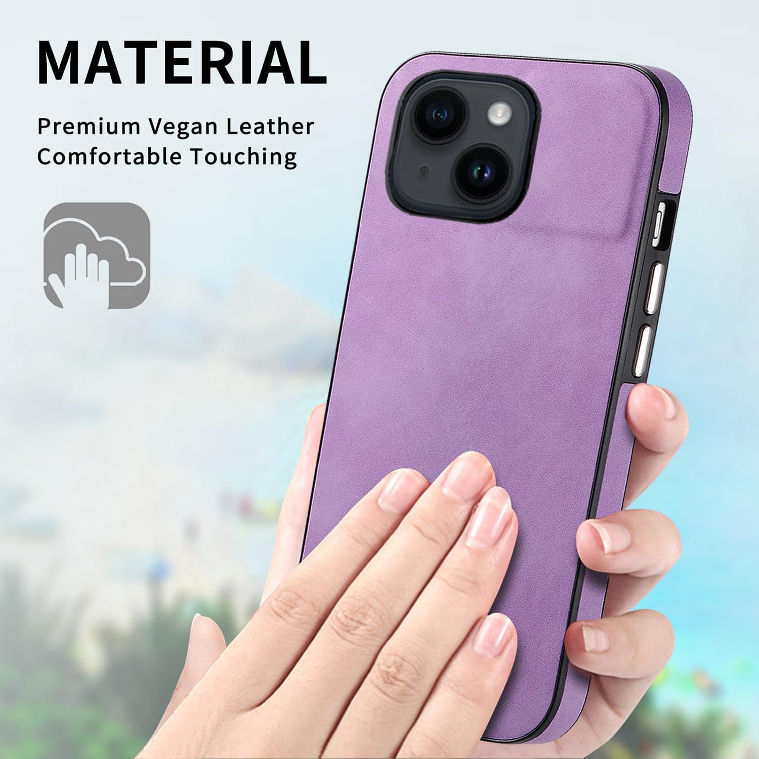 Asuwish Funda de teléfono para iPhone 14 de 6.1 pulgadas con protector de pantalla de vidrio templado y funda de cuero delgada y suave, accesorios