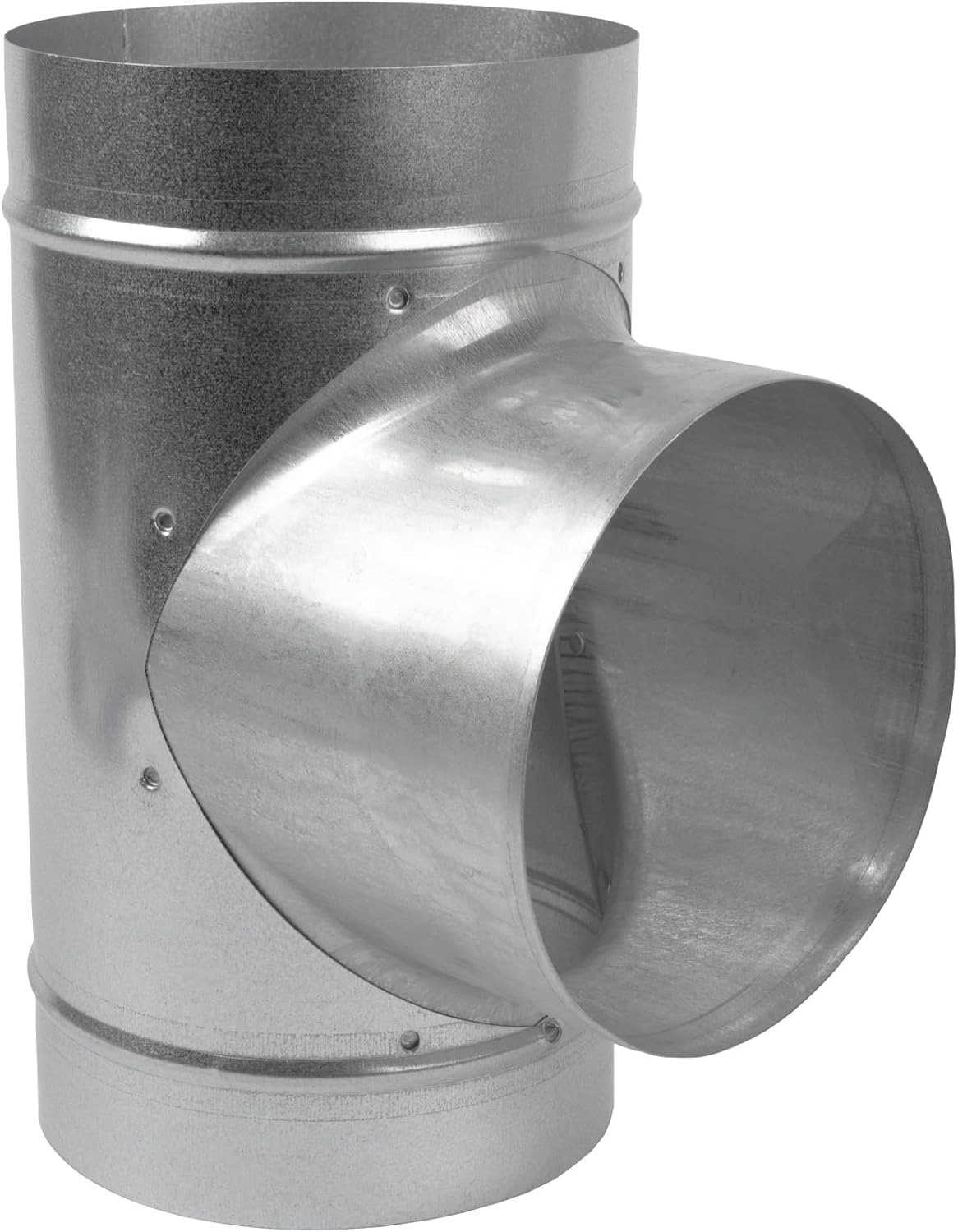 Vent Systems Conector de conducto en forma de T de 6 pulgadas, adaptador de manguera de 3 víasdivisor para manguera, conector de tubería redonda en