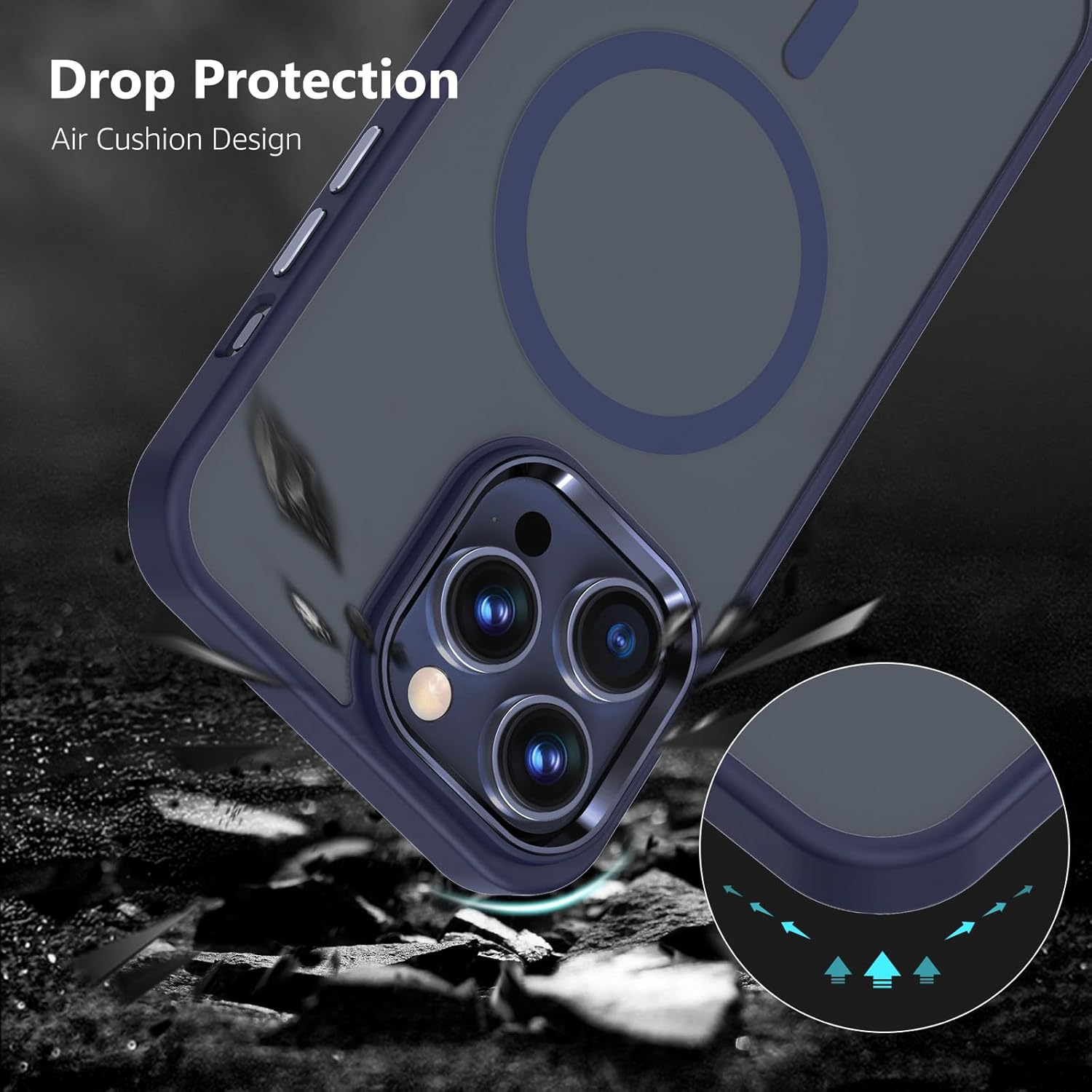 MATEPROX Fundas magnéticas para iPhone 15 ProMax, compatibles con MagSafe Ultra Slim an-ti, funda protectora amarilla translúcida mate para iPhone
