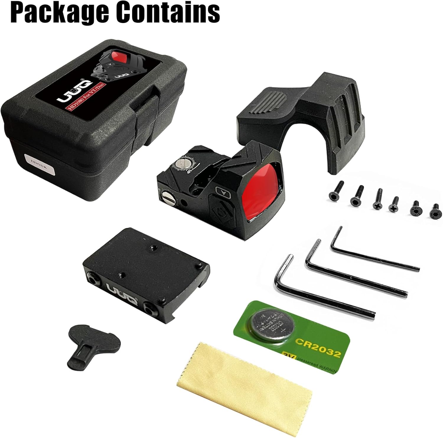 UUQ Mini reflejo de punto rojo Sight Shake Awake Vista óptica para rifles, pistolas y escopetas 2MOA, 12 ajustes de brillo rojo alcance para