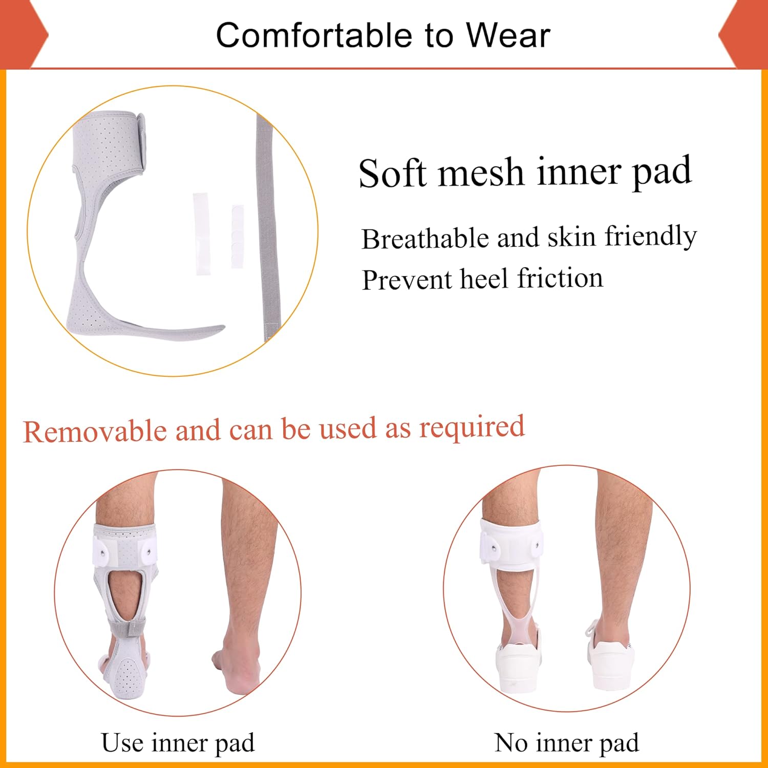 Medical AFO – Soporte para caída de pie, soporte estabilizador de pie caída, ortesis de pie de tobillo para hombres y mujeres, EM, caída de pie de