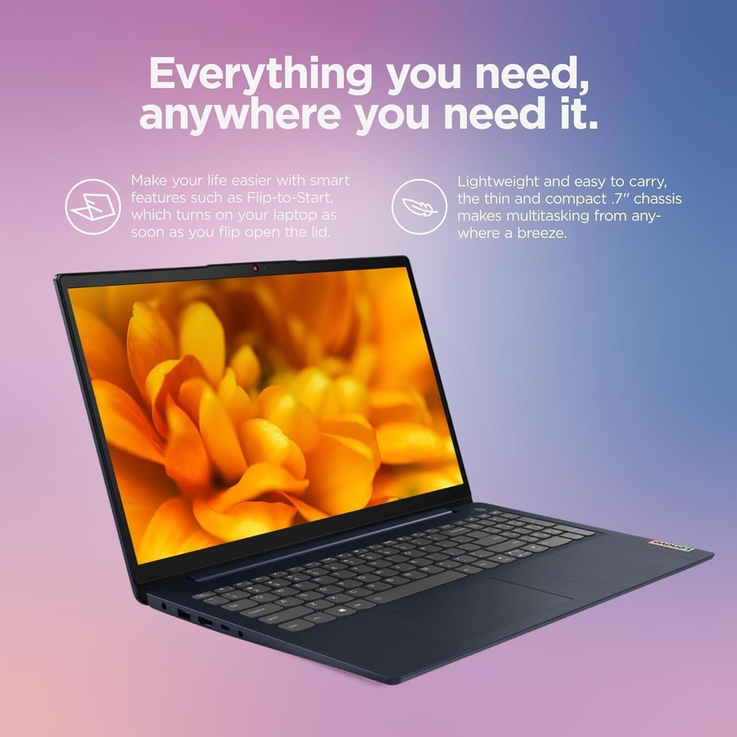 Lenovo Ideapad cotidiana con licencia de por vida de Microsoft Office, memoria de 16 GB, almacenamiento SSD de 1 TB, procesador Intel de doble