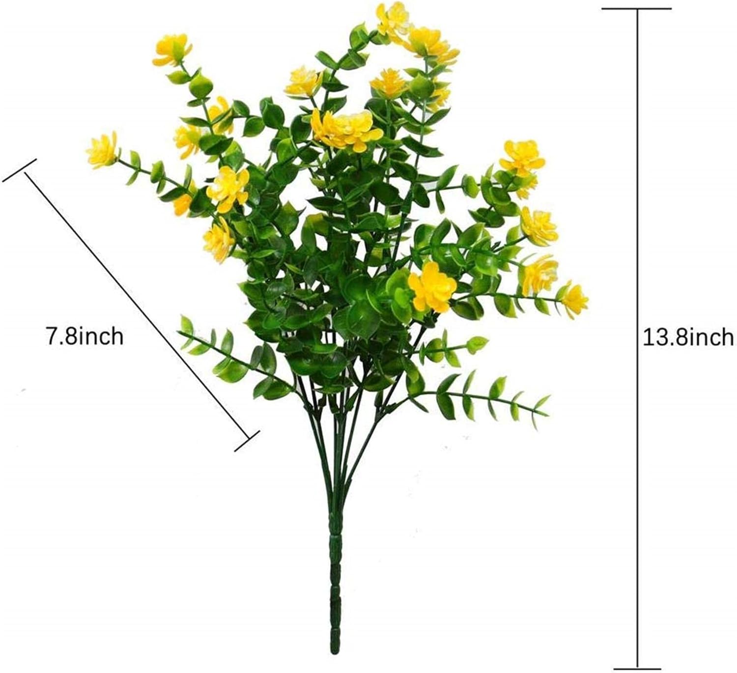 14 piezas de flores artificiales para exteriores, resistentes a los rayos UV, plantas de plástico falsas para colgar en interiores y exteriores,