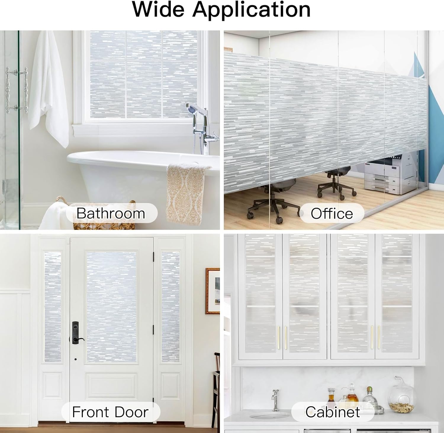 Película de privacidad para ventana, película de vidrio esmerilado para ventana, adhesivo estático no adhesivo, vinilo opaco para ventana, cubierta