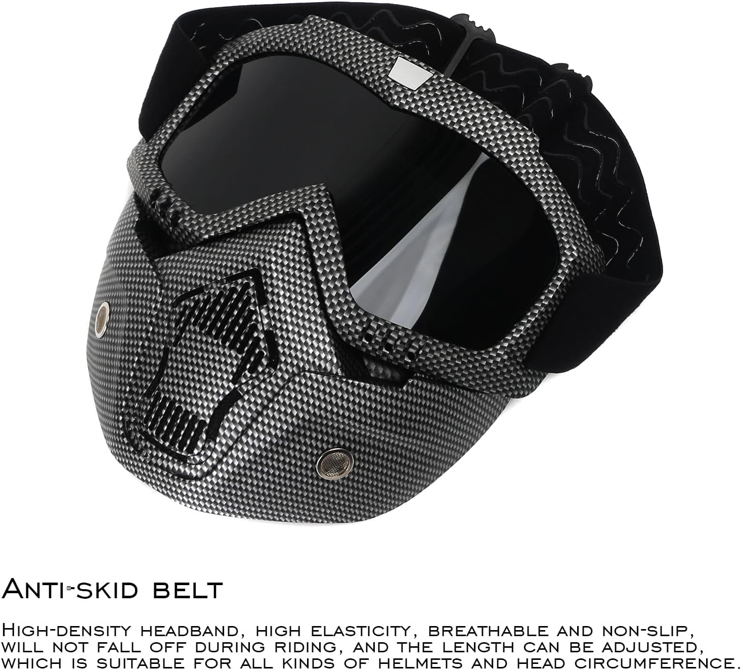 Gafas de motocicleta con máscara facial extraíble, gafas de equitación, motocross, ATV, motocross, gafas desmontables, Offroad, Airsoft, paintball,