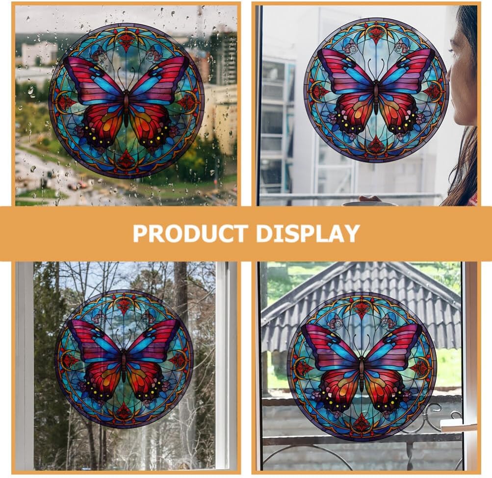 GANAZONO 2 calcomanías de decoración de vidrio, calcomanías estáticas para ventana, pegatina para puerta, pegatina para puerta de bricolaje,