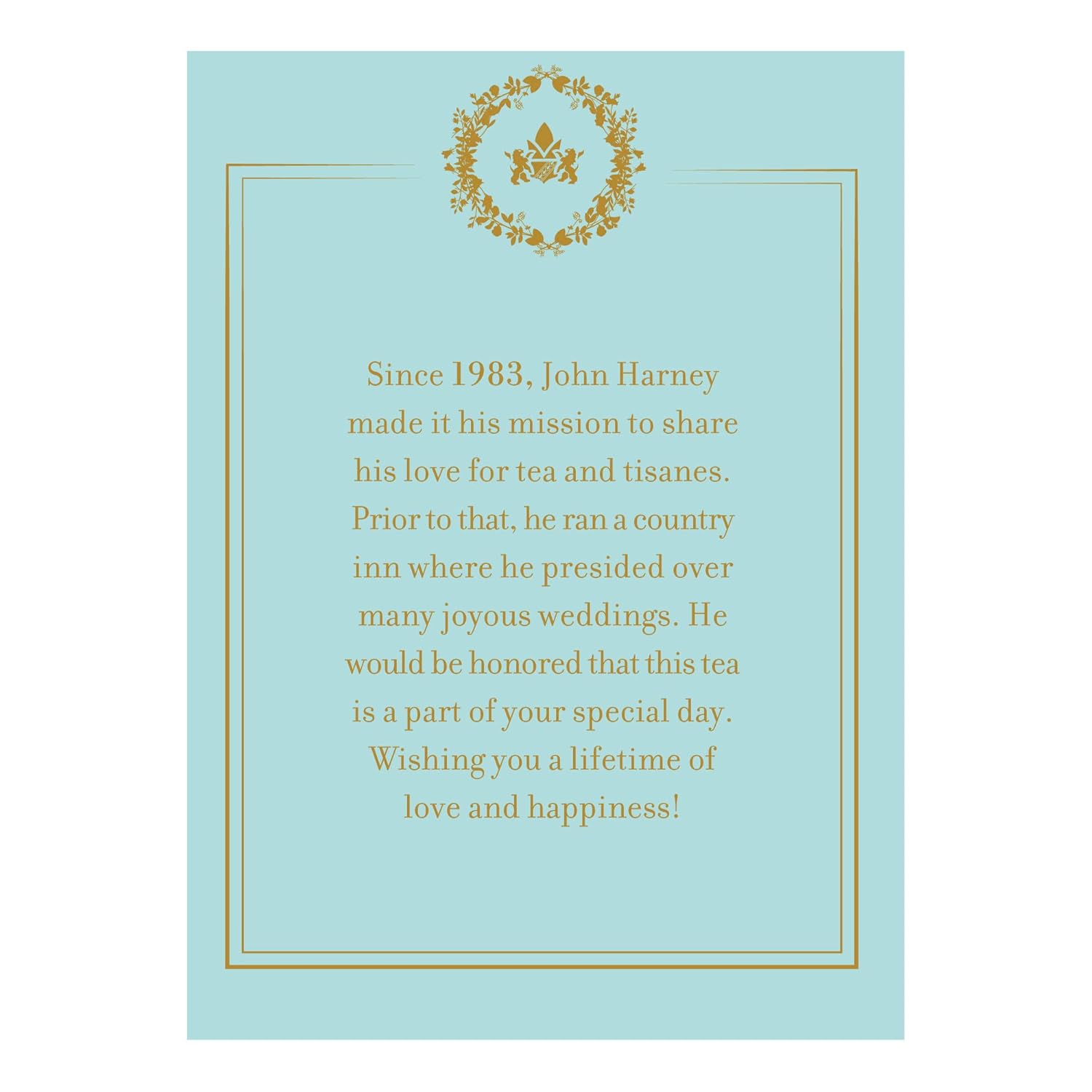 Harney & Sons Té de boda, té para matrimonio, lata de 30 unidades
