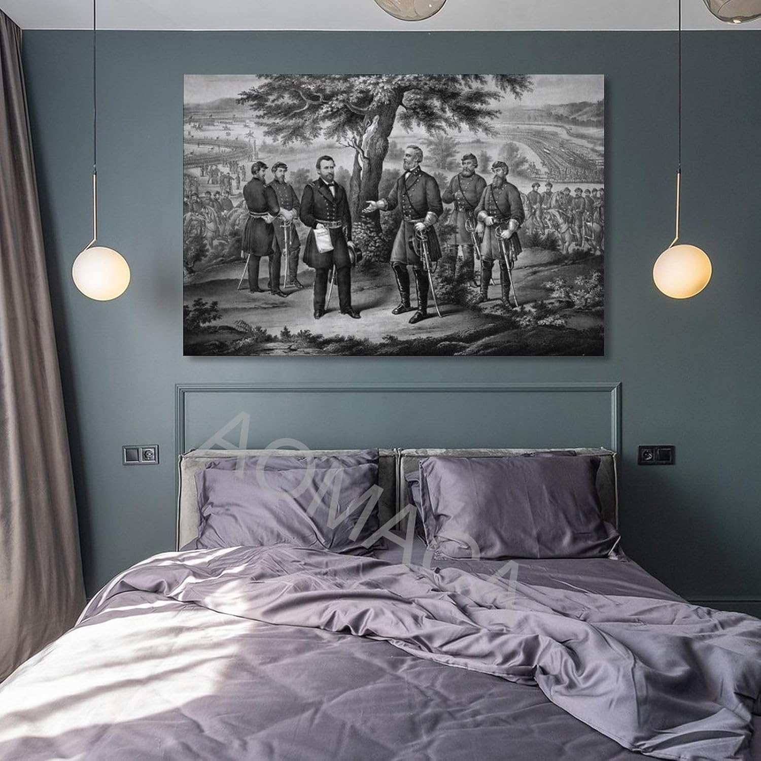 Posterazzi – Póster de Robert E. Lee to General Ulysses S. Grant, pintura en lienzo, póster de arte de pared para dormitorio, sala de estar, 08 x 12