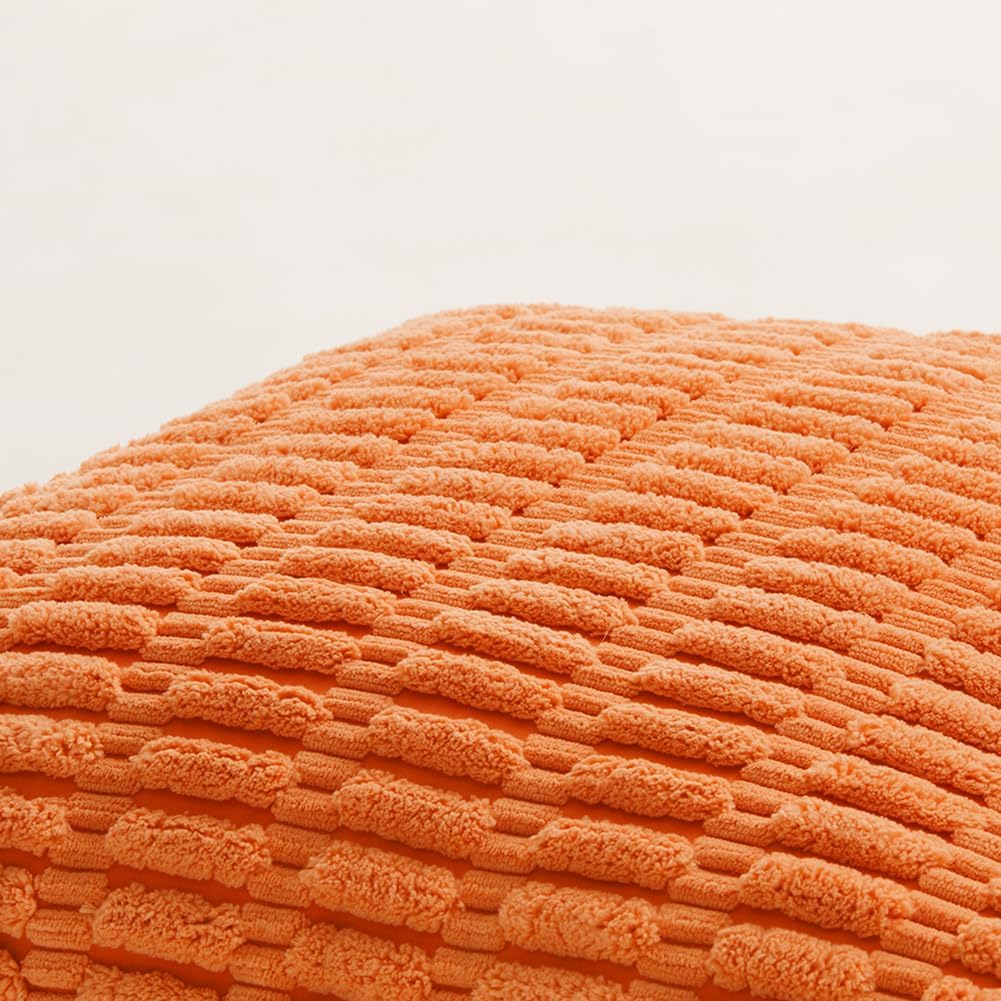 Fancy Homi Paquete de 4 fundas de almohada decorativas de otoño naranja de 18 x 18 pulgadas para sofá, sala de estar, cama, sofá, calabaza de