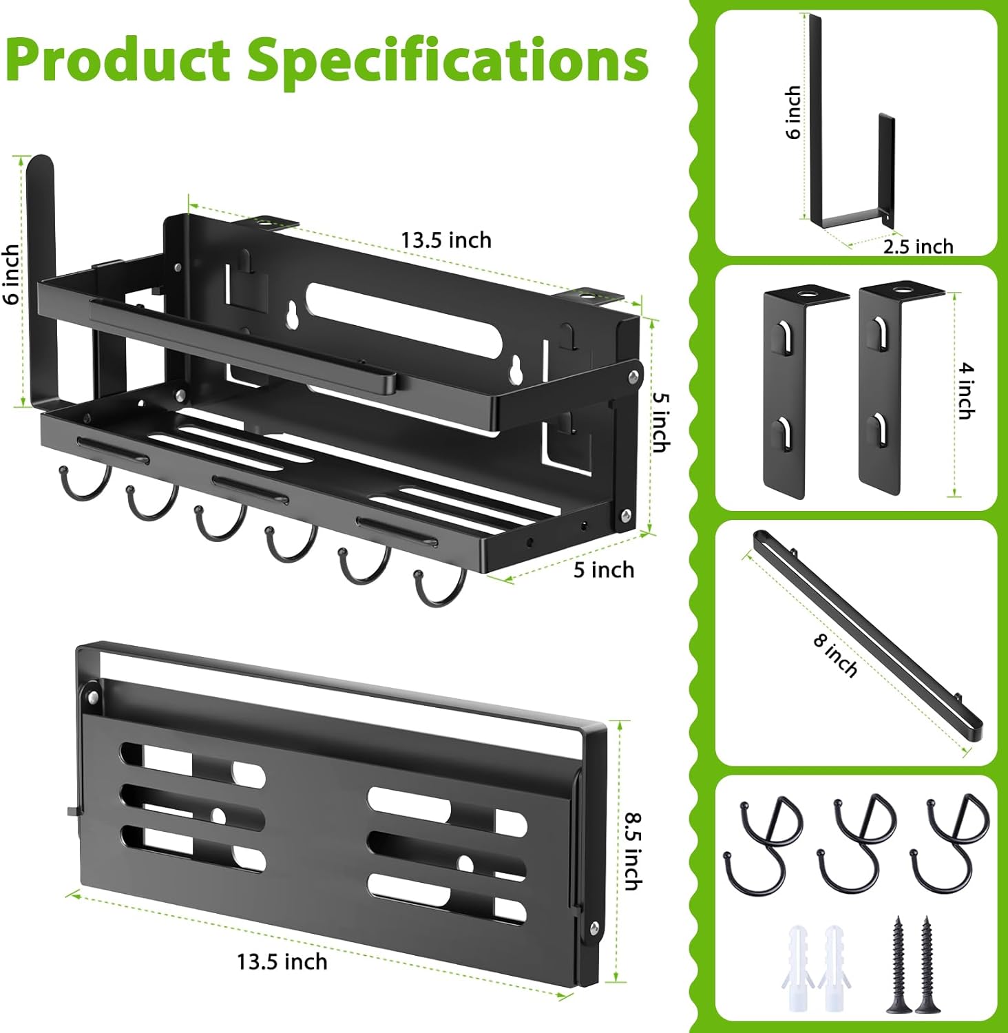 Organizador de parrilla mejorado para parrillas Blackstone de 17″22″, soporte organizador de accesorios de parrilla plegable, caja de almacenamiento