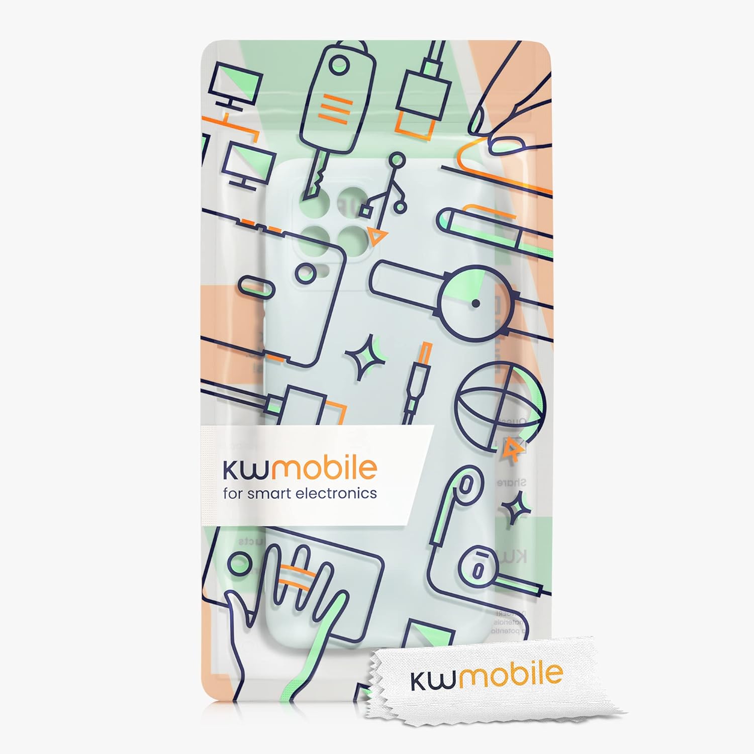 kwmobile Funda compatible con Realme 88 Pro – Funda protectora delgada de TPU con acabado mate suave – Menta fresca