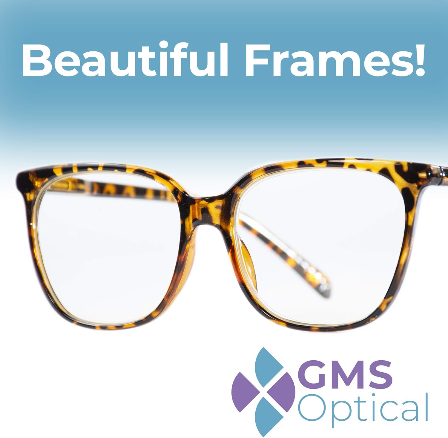 GMS Lentes ópticos de bloqueo de luz azul con estuche y almohadillas nasales – para computadoras, TV, tabletas, teléfonos celulares y otras