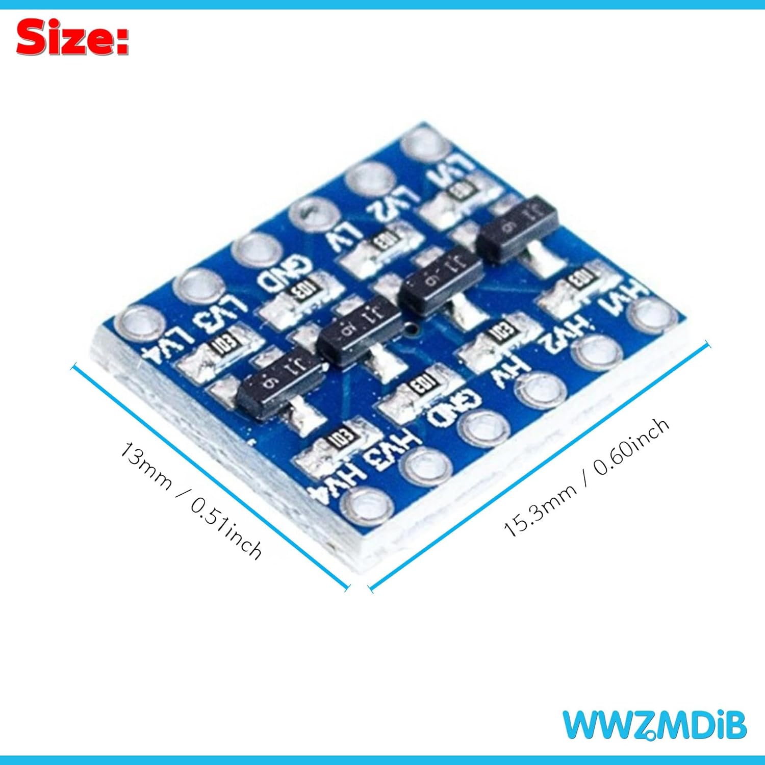 12 unids 4 canales IIC I2C convertidor de nivel lógico bidireccional 3.3V-5V módulo de cambio para Arduino