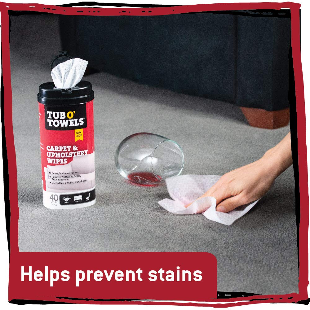 tina o toallas tw40-cp la alfombra y tapicería Spot Remover Cleaning Wipes, 2unidades)