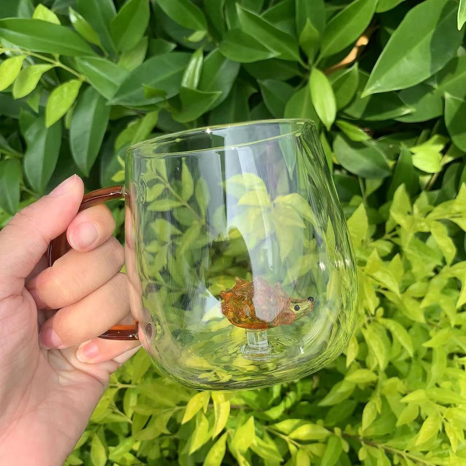 Youngky Store – Taza de cristal 3D con diseño de plantas de animales, taza de café, taza de leche, taza para beber, taza para fiesta, oficina, taza