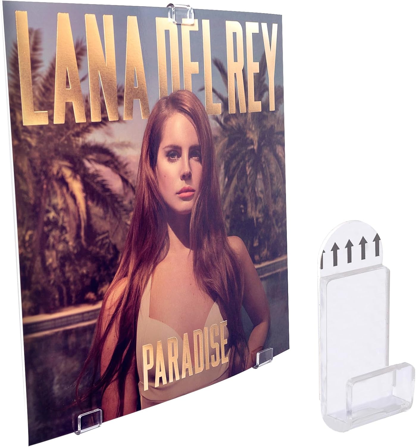 Antilope Soporte de pared para discos de vinilo, sin tornillos, 6 juegos de ganchos autoadhesivos de vinilo acrílico transparente, estante para
