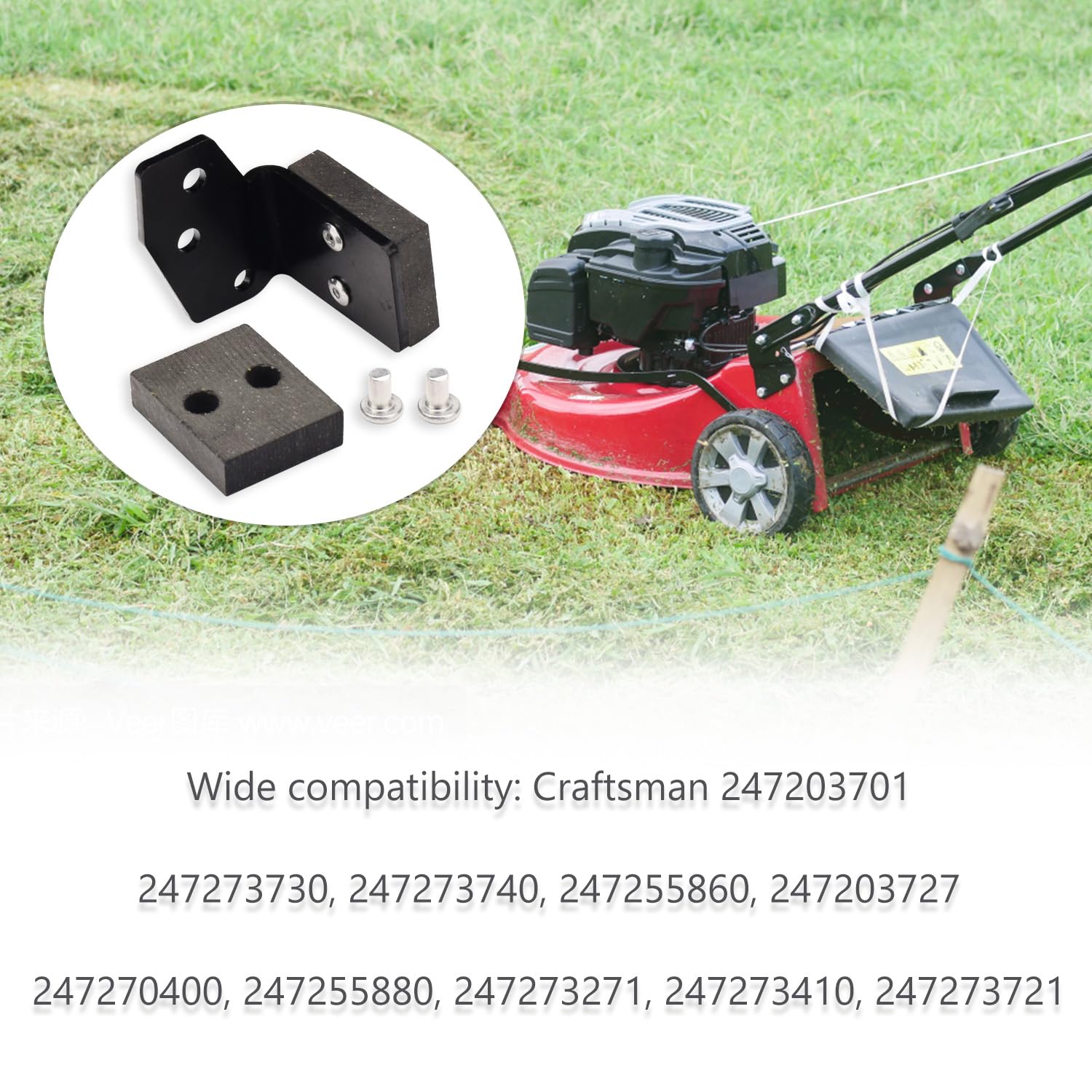 KitchenKipper Freno de cubierta derecha 983-05182A compatible con tractor de césped MTDTroy BiltCub Cadet – para tractor de césped T1000, T1200,