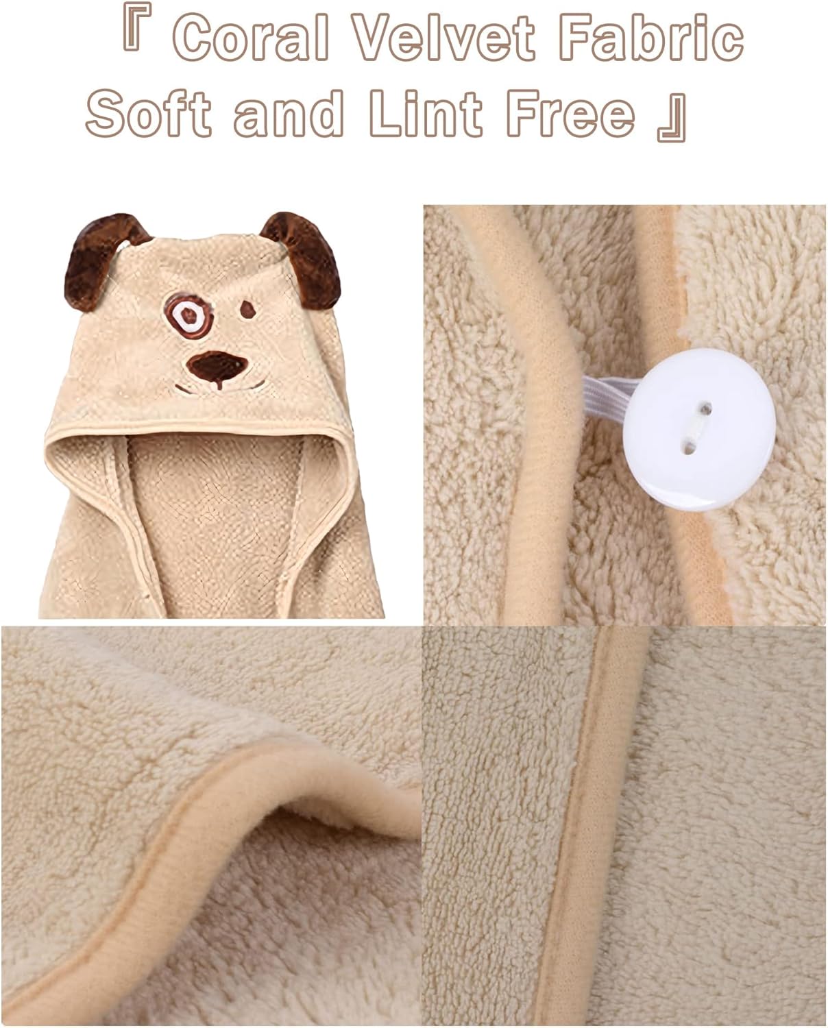 btsoprz Toalla de baño para bebé con capucha para bebés de 0 a 3 años, ultra absorbente, natural, artículos de baño para bebés, regalos para baby