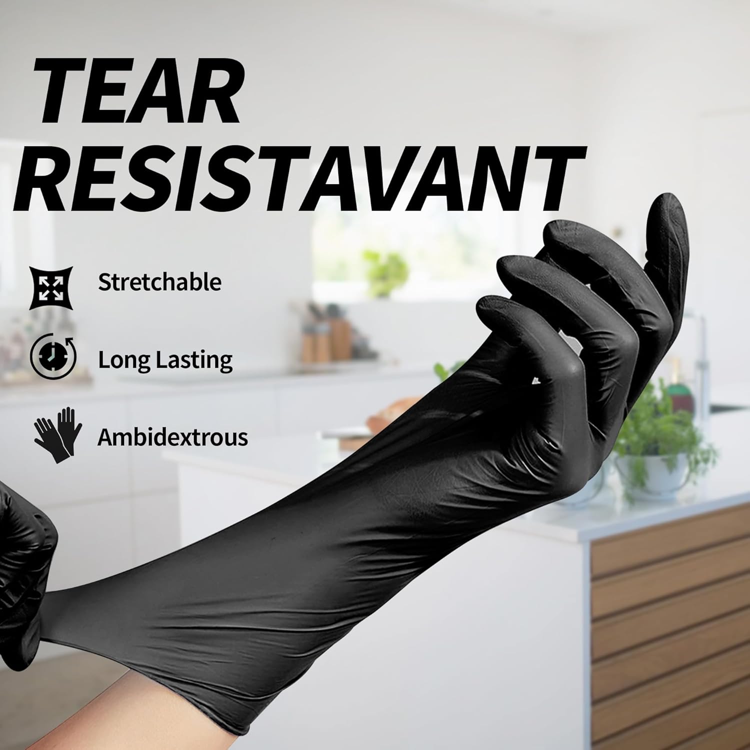 Basic Guantes de examen de vinilo, guantes Safty de 4 mil, sin látex y sin polvo, SGBE 8001 Synmax, guantes médicos desechables pequeños (caja de