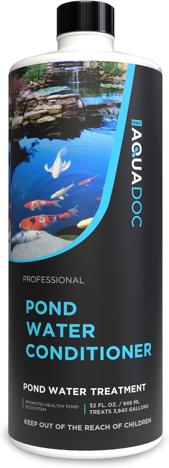 Acondicionador de agua de estanque de peces – Convierte el agua del grifo en agua de estanque apta para peces, AquaDoc – 32 oz