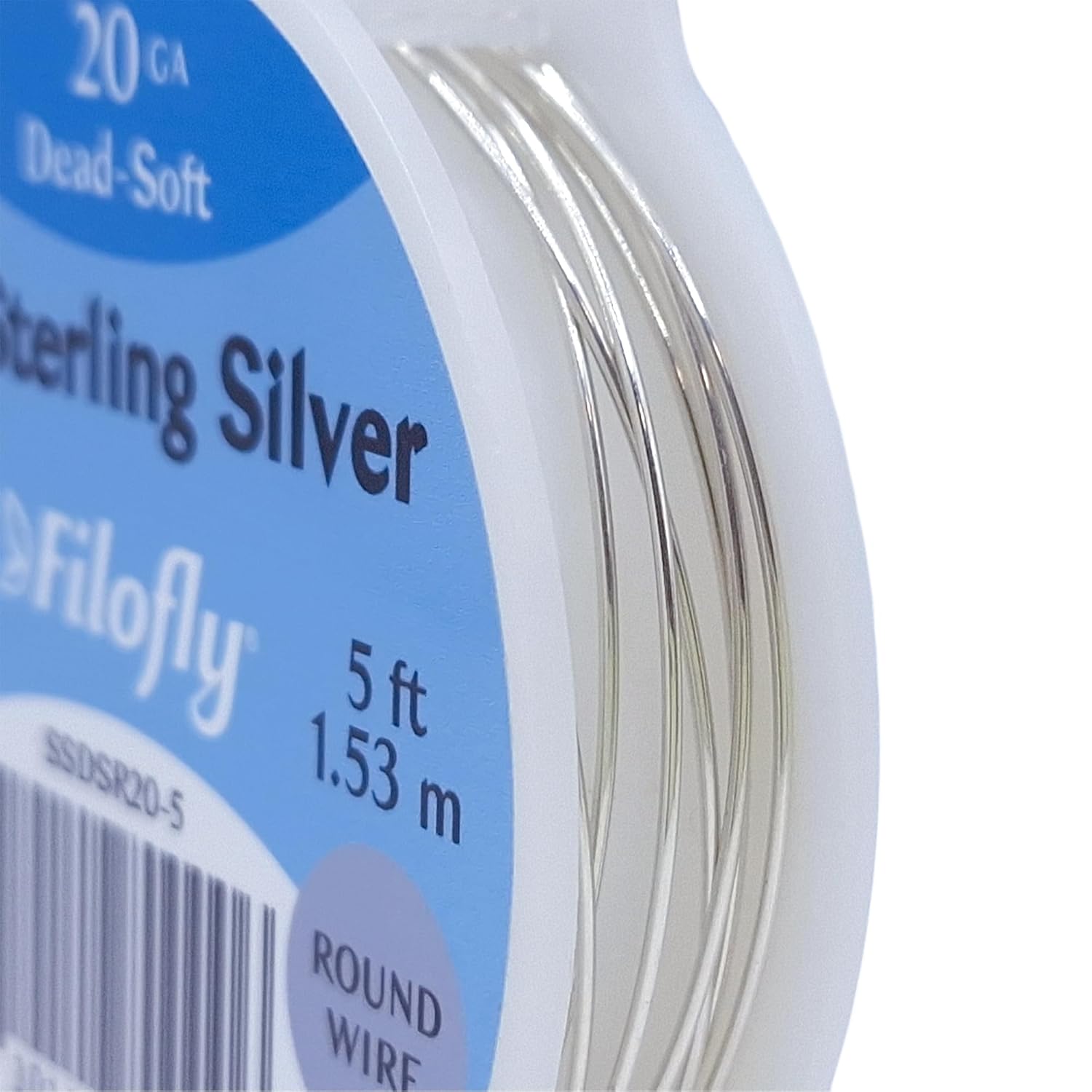 Filofly, Calibre 20, alambre de plata de ley 925, suave y redondo, (5 pies)