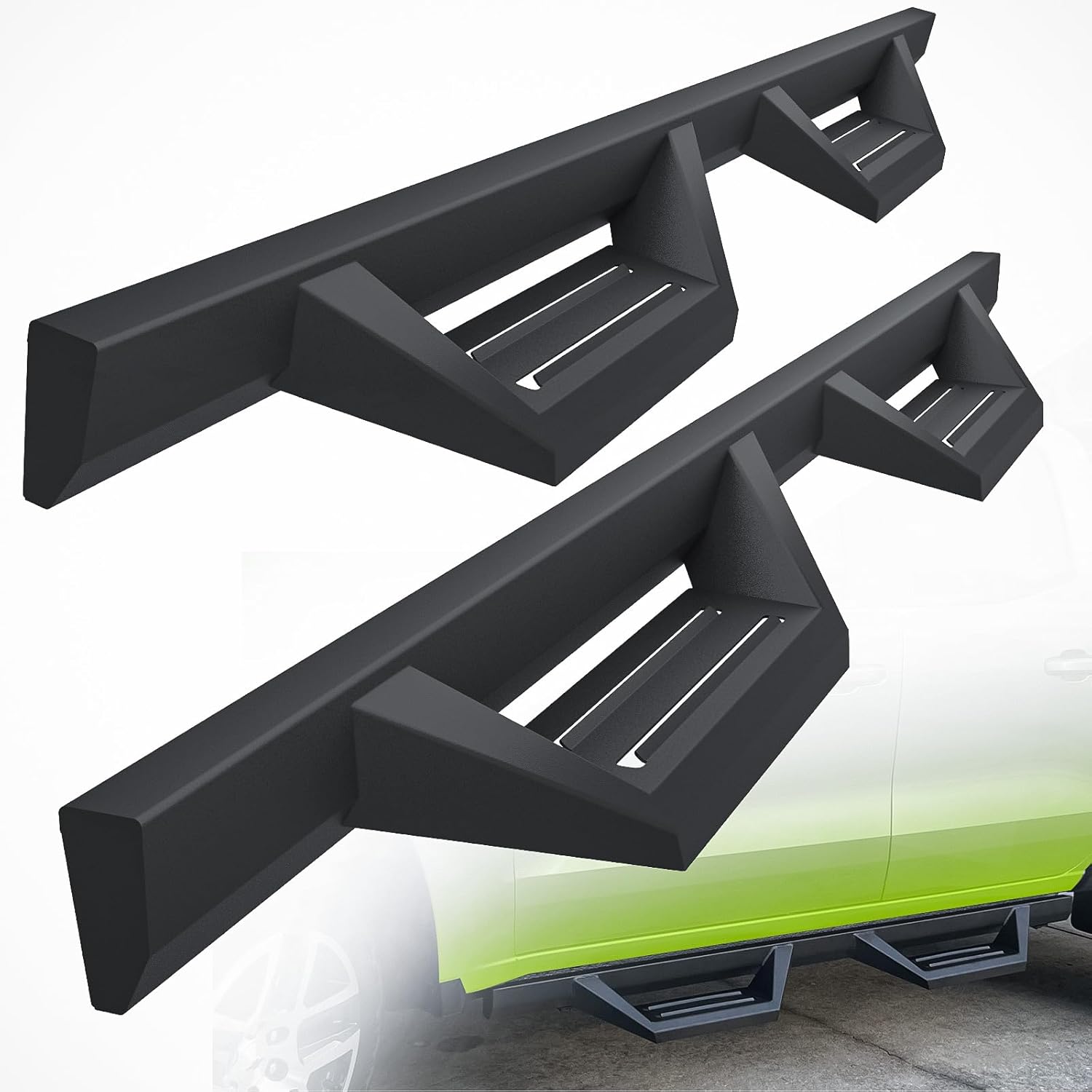 ONINE Drop Steps – Estribo para Dodge Ram 1500 2019-2024 con cabina de tripulación, escalón lateral Nerf Bar Rock Slider (no es compatible con Ram