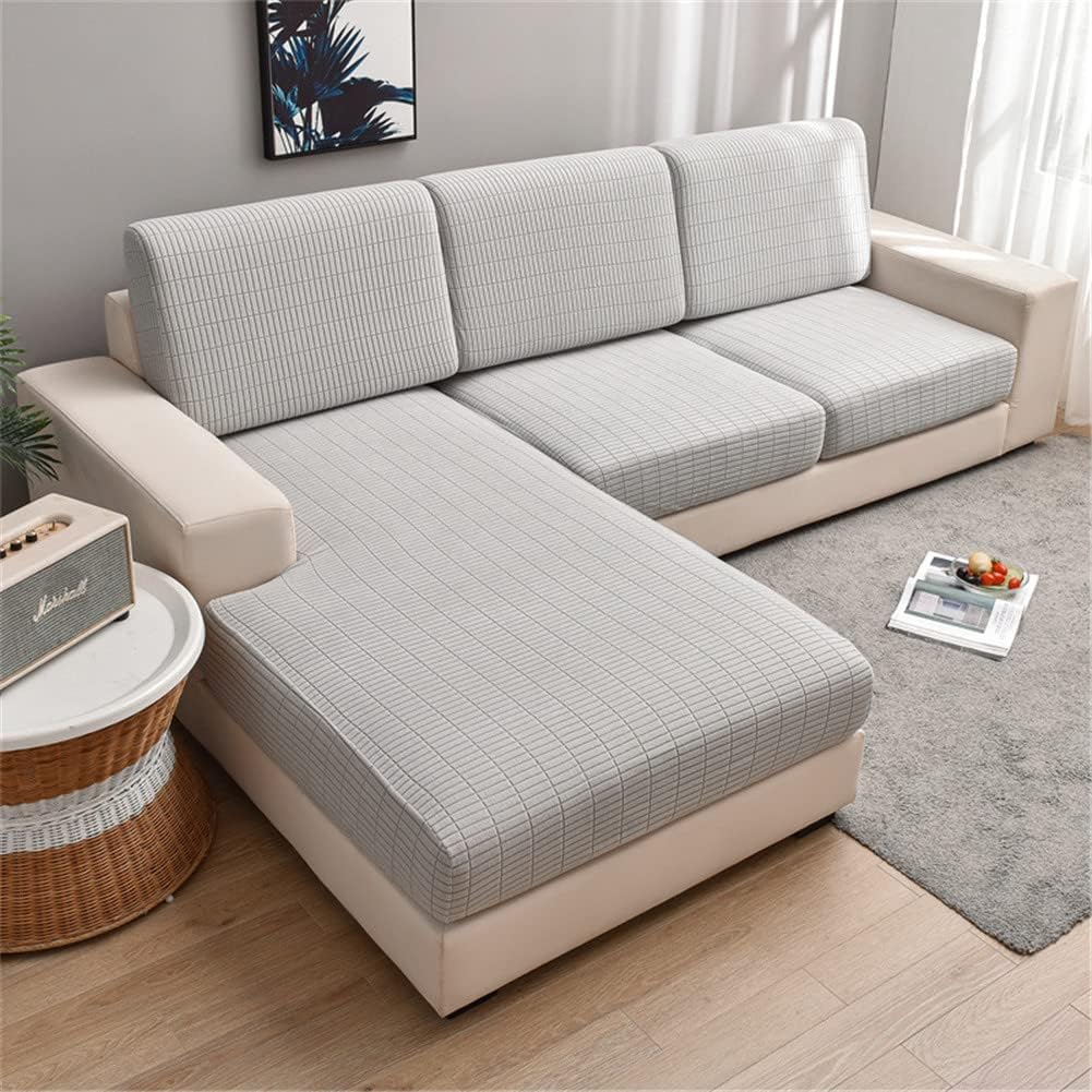 Fundas elásticas para cojín de 1, 2 y 3 asientos, funda antideslizante para sofá biplaza para sofá en forma de L, diván, sofá seccional, respaldo,