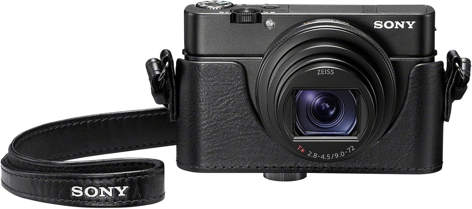 Sony Funda Premium (LCJRXKB) para cámaras fotográficas digitales de la serie RX100, color negro, pequeña