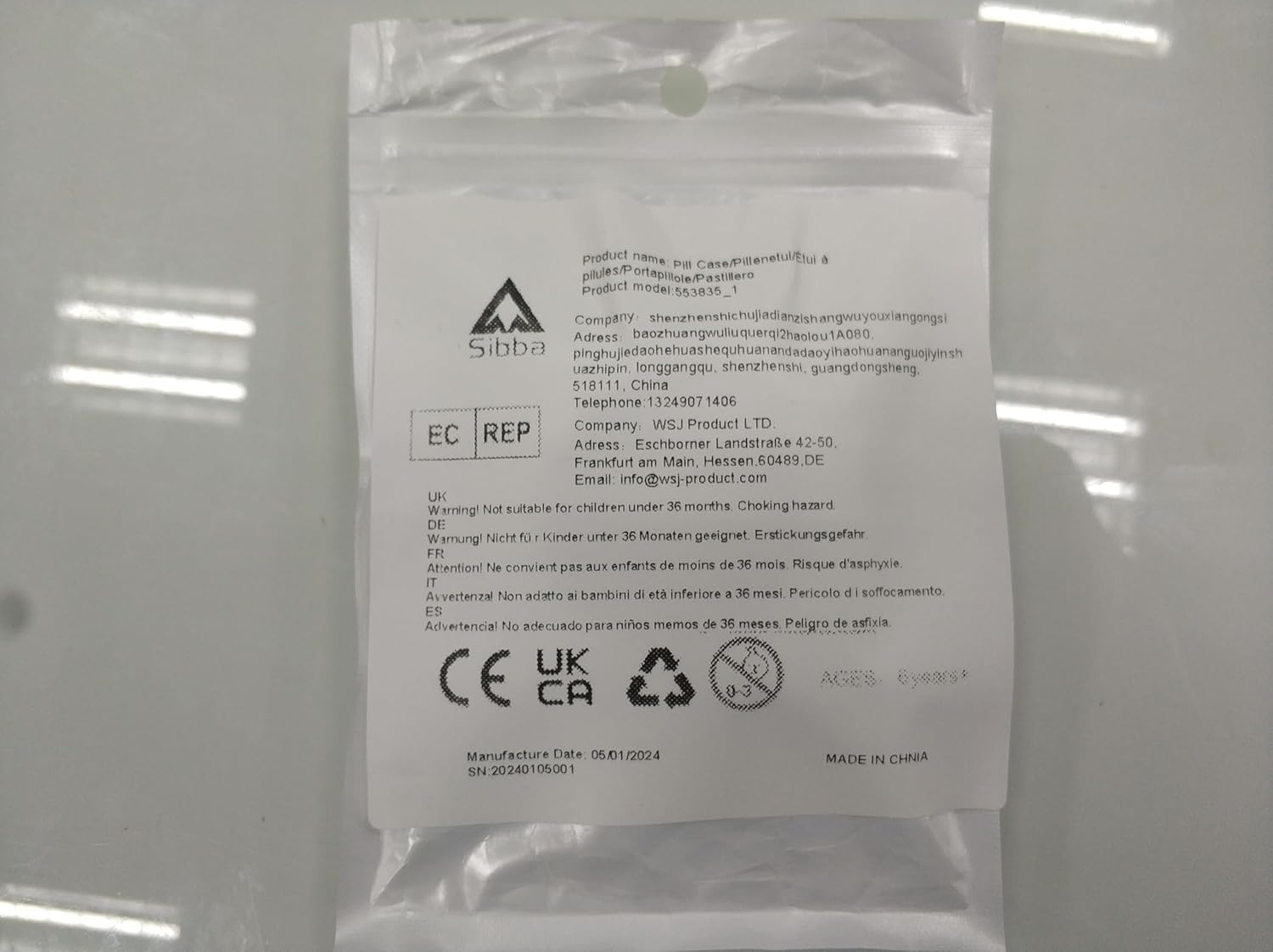 Sibba Pastillero portátil de 3 compartimentos para medicina, pastillero multifuncional a prueba de humedad para bolso y bolsillo, bonita caja